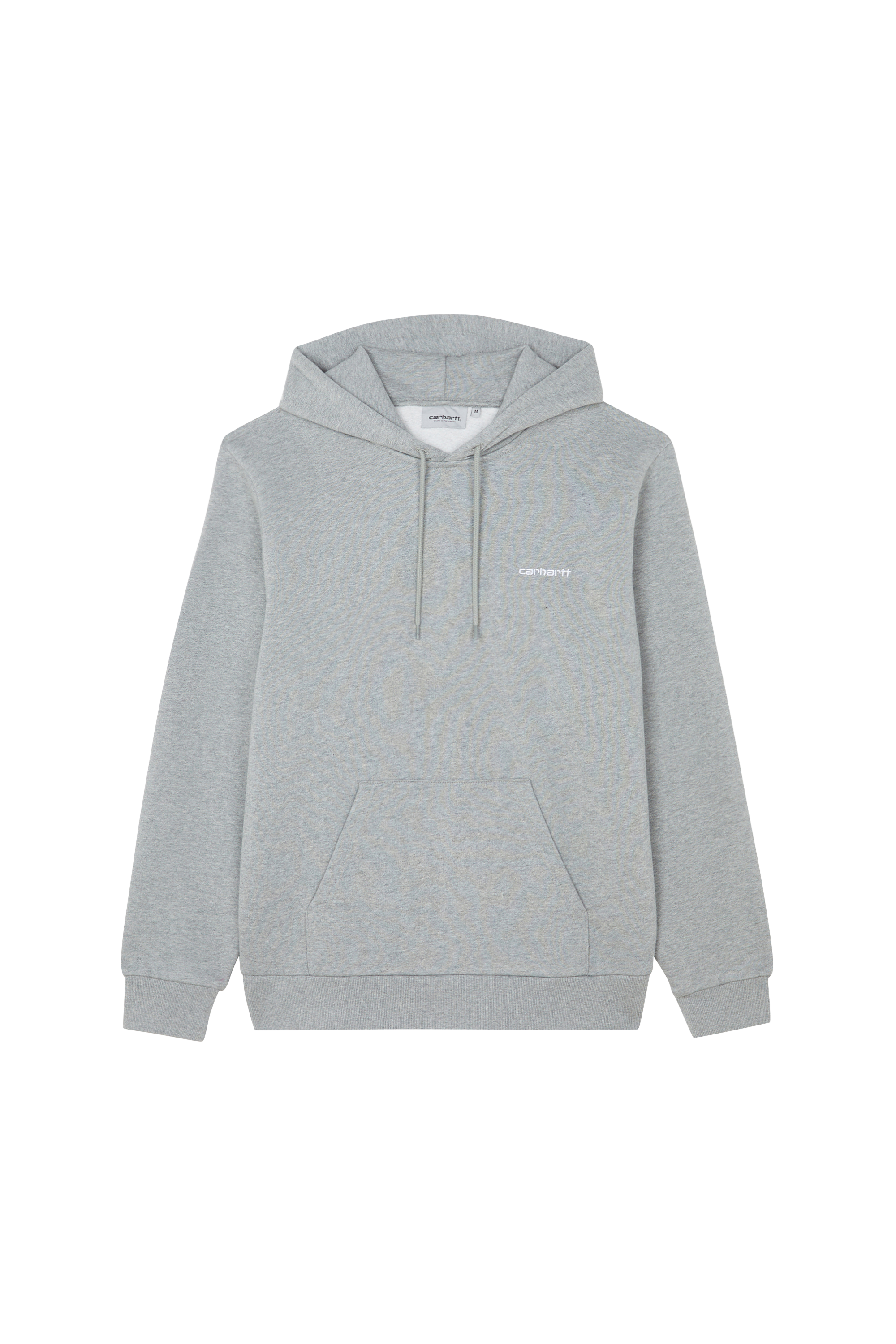 Hoodie Hooded Script Embroidery Sweat Grey heather / white