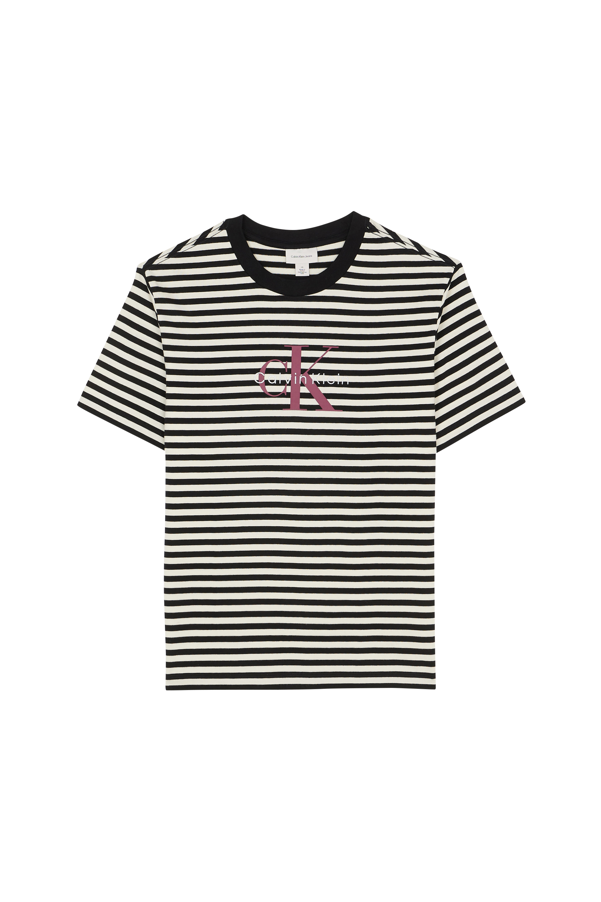 Regular-fit round-neck cotton T-shirt Black