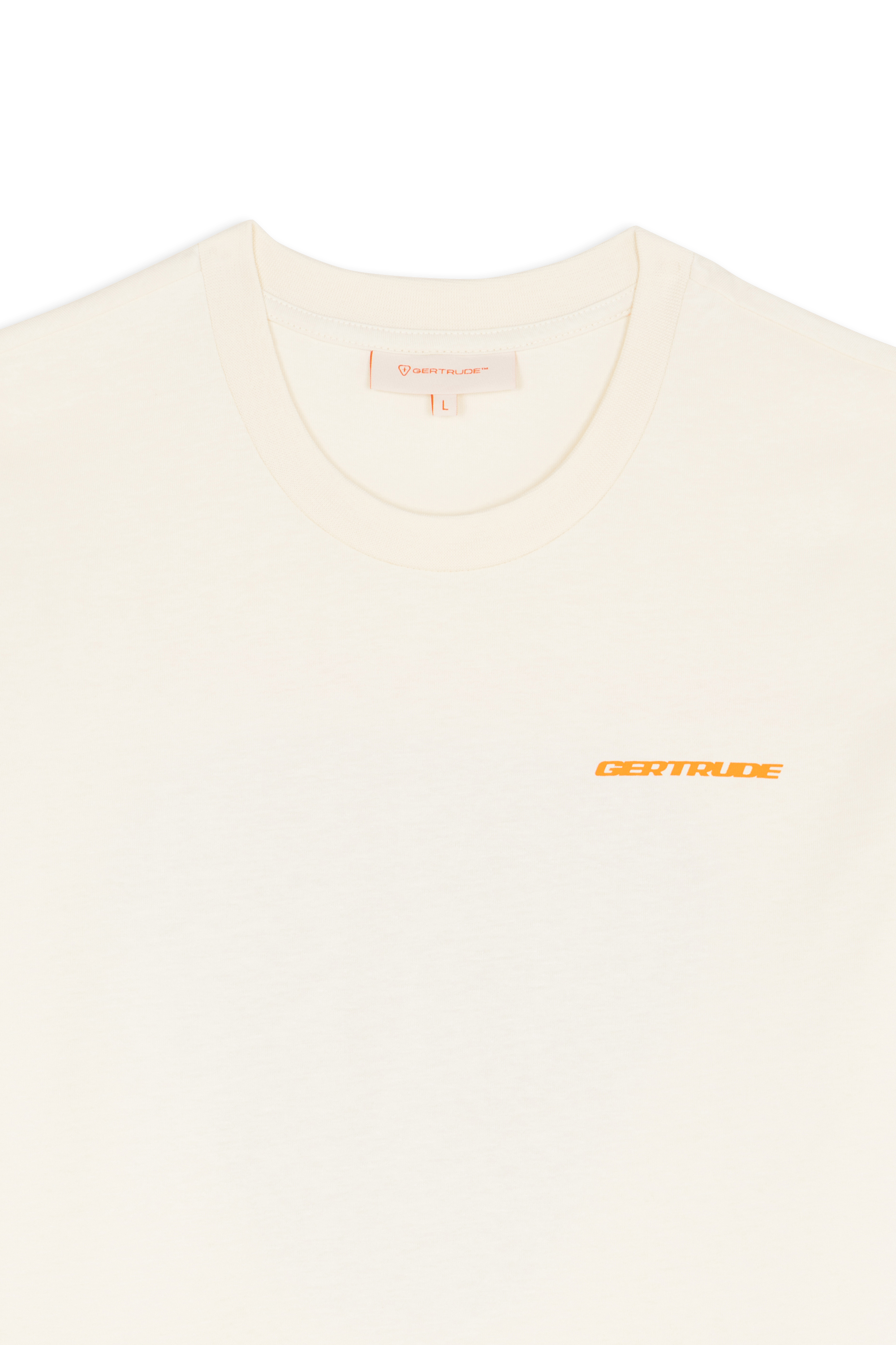 Regular-fit round-neck cotton T-shirt Beige