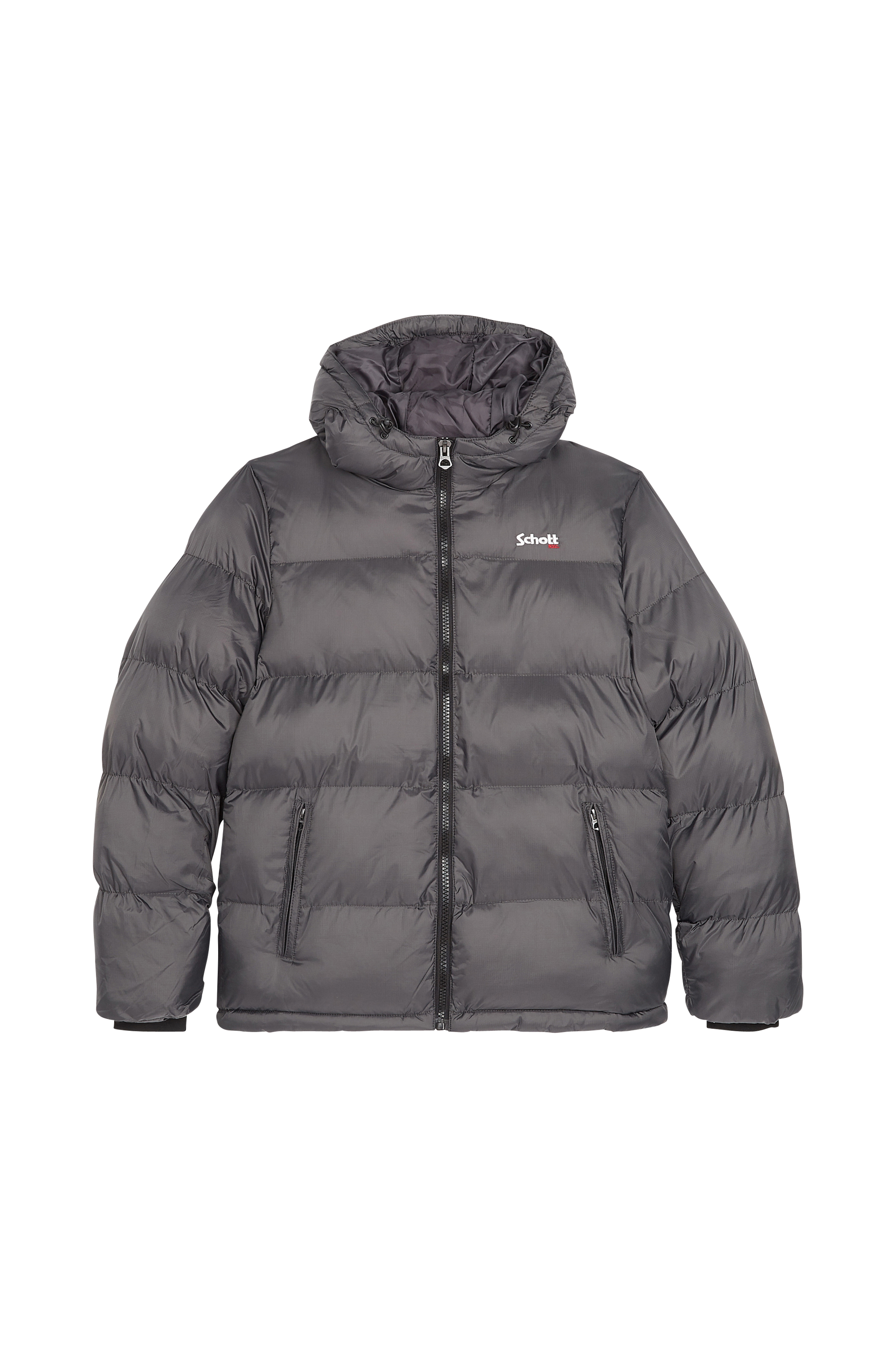 Puffer jacket with hood Grey