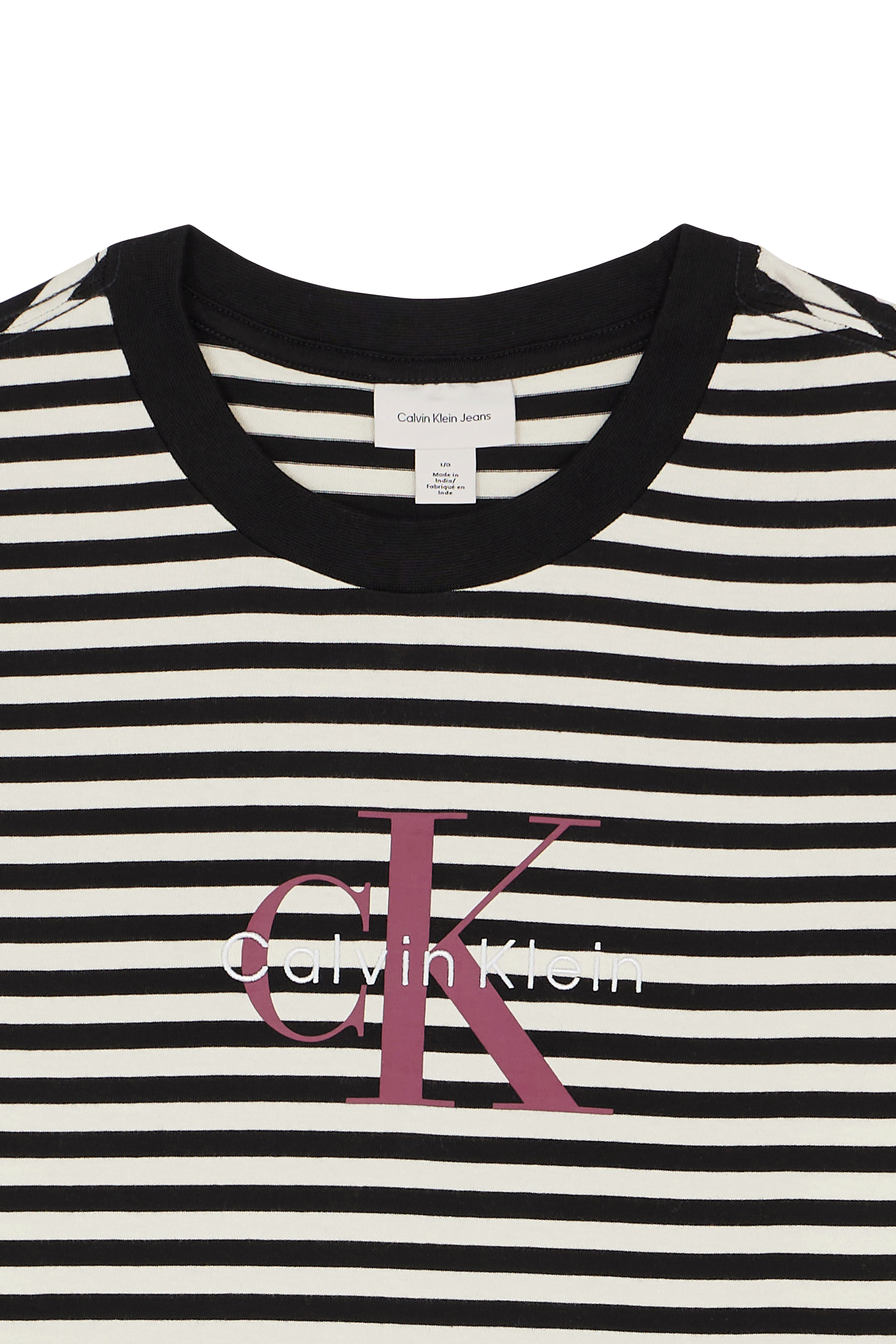 Regular-fit round-neck cotton T-shirt Black