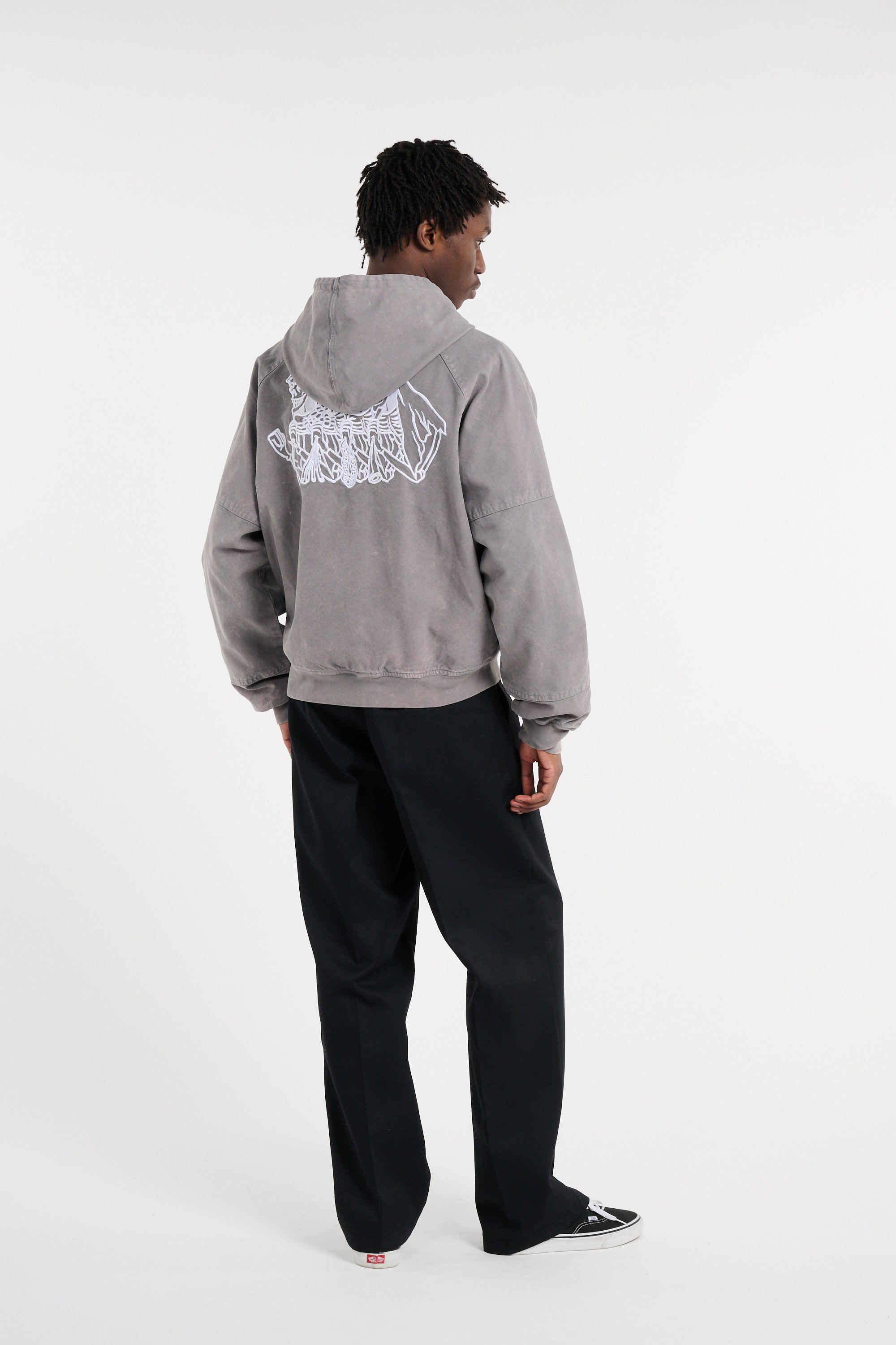 Hoodie zippé Gris