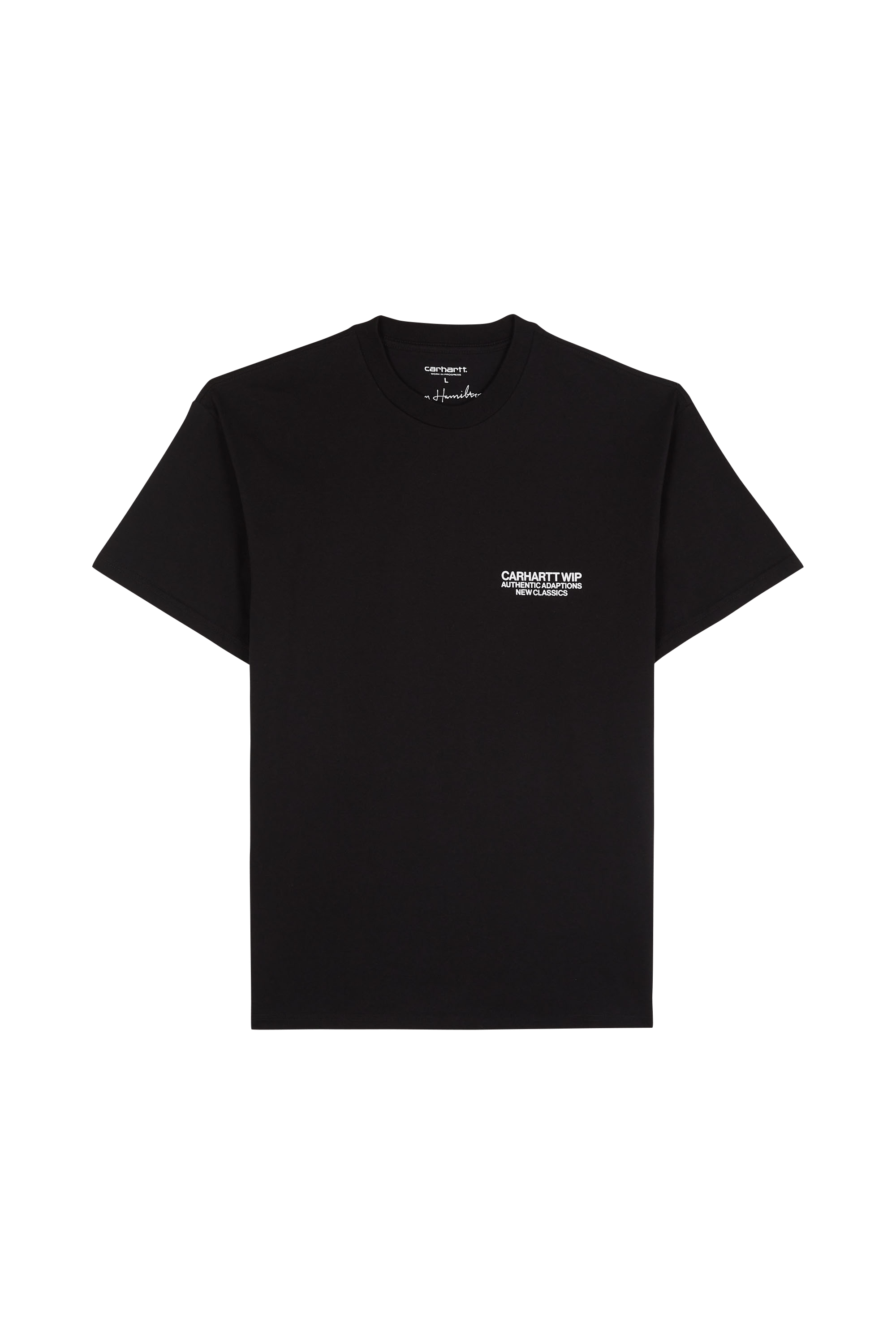 Regular-fit round-neck cotton T-shirt S/S Sean Hamilton 03 T-Shirt Black