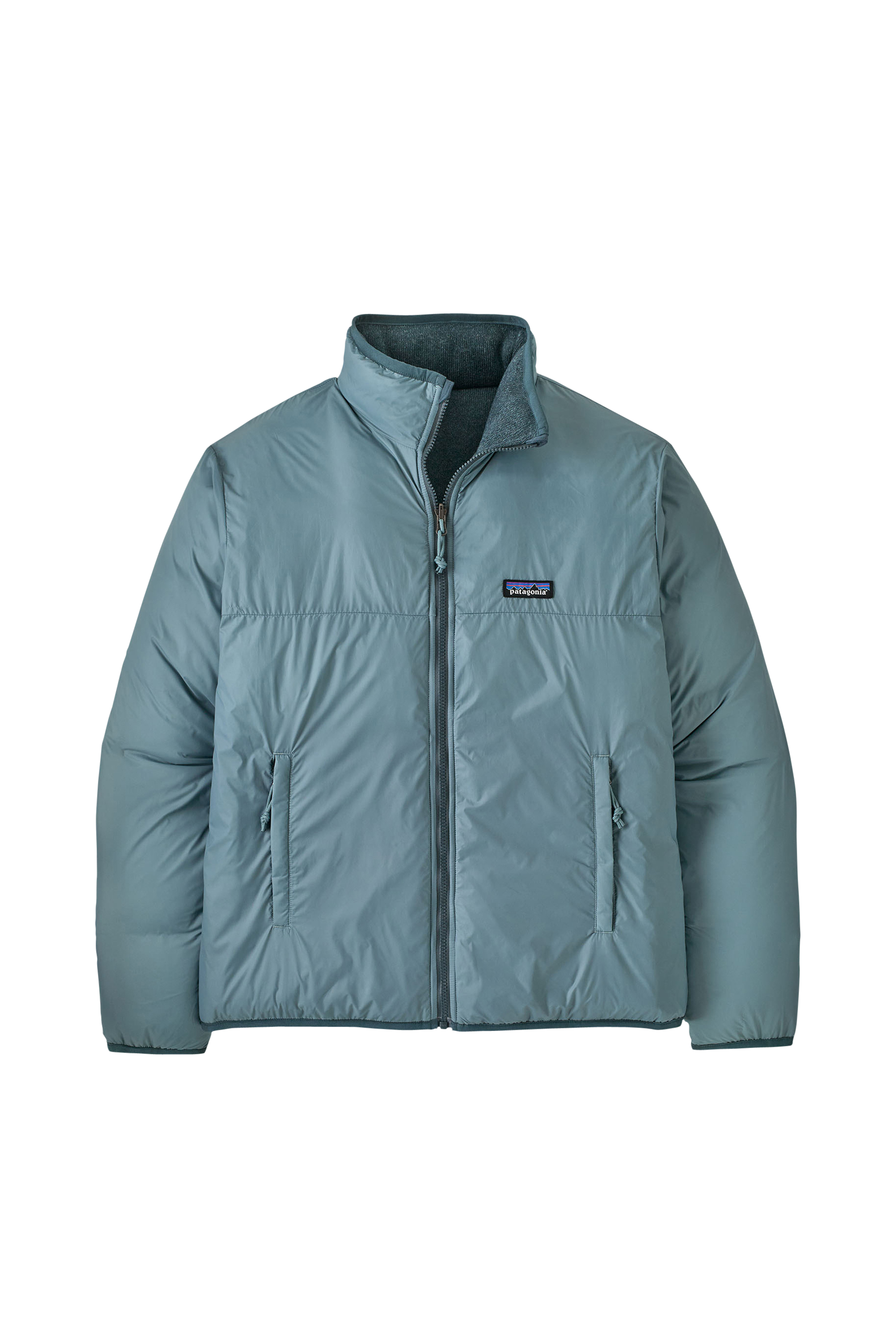 Zipped high-neck colorblock padded jacket with hood | Blue PATAGONIA Men
