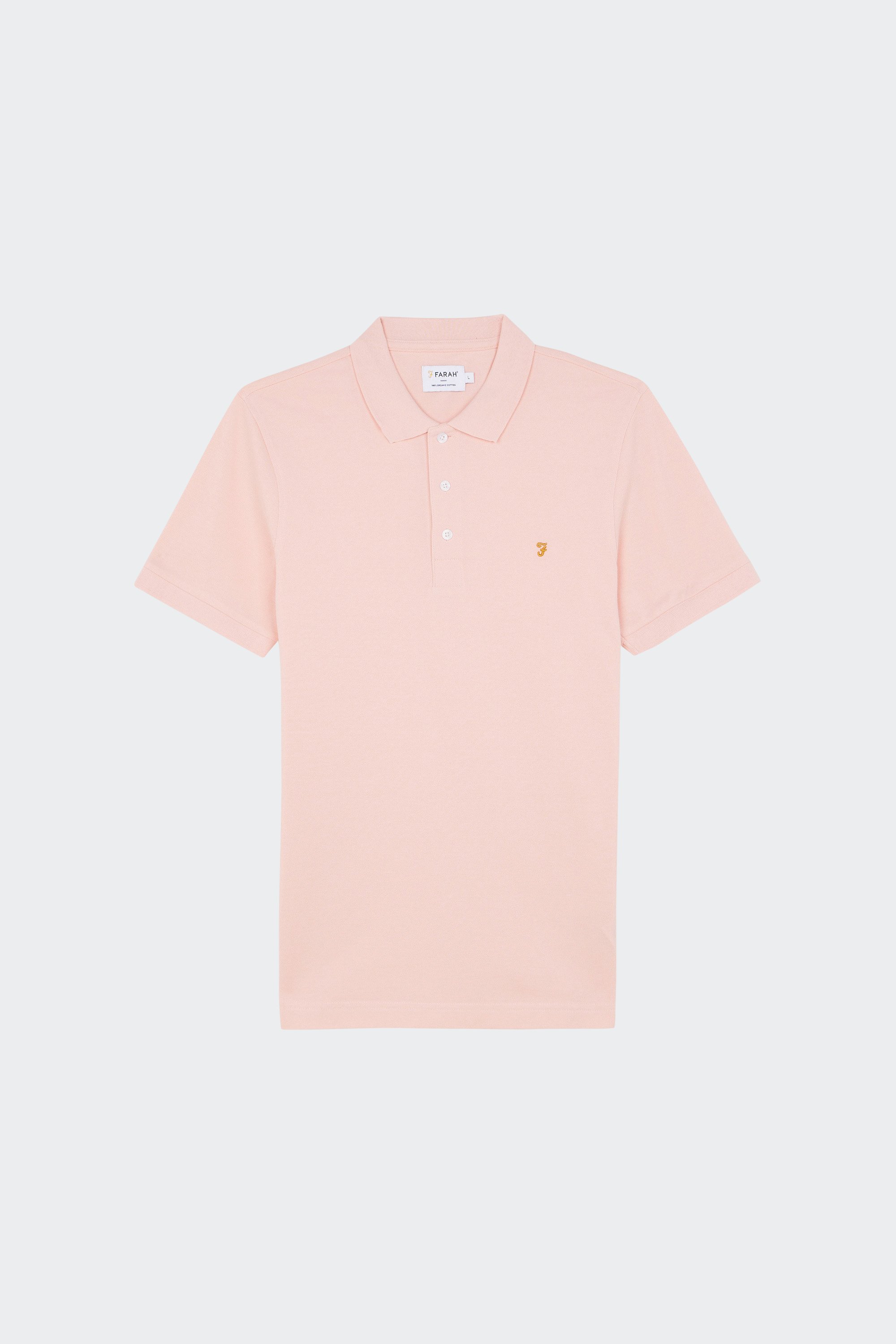 Polo à manches courtes en coton bio | Rose by FARAH Polo à manches courtes en coton bio Rose