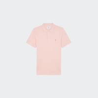 Short-sleeved organic cotton polo  Powder pink