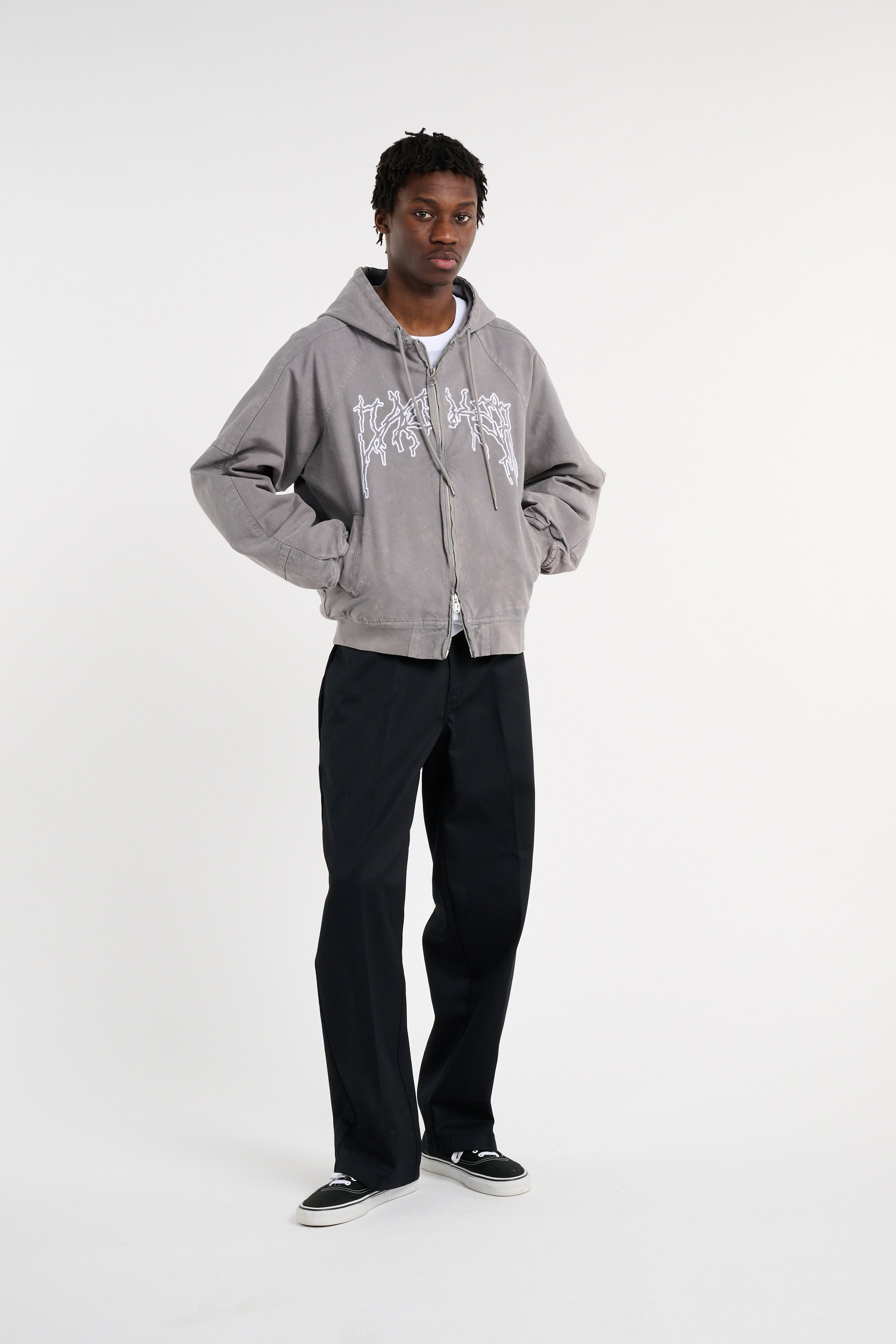 Hoodie zippé Gris
