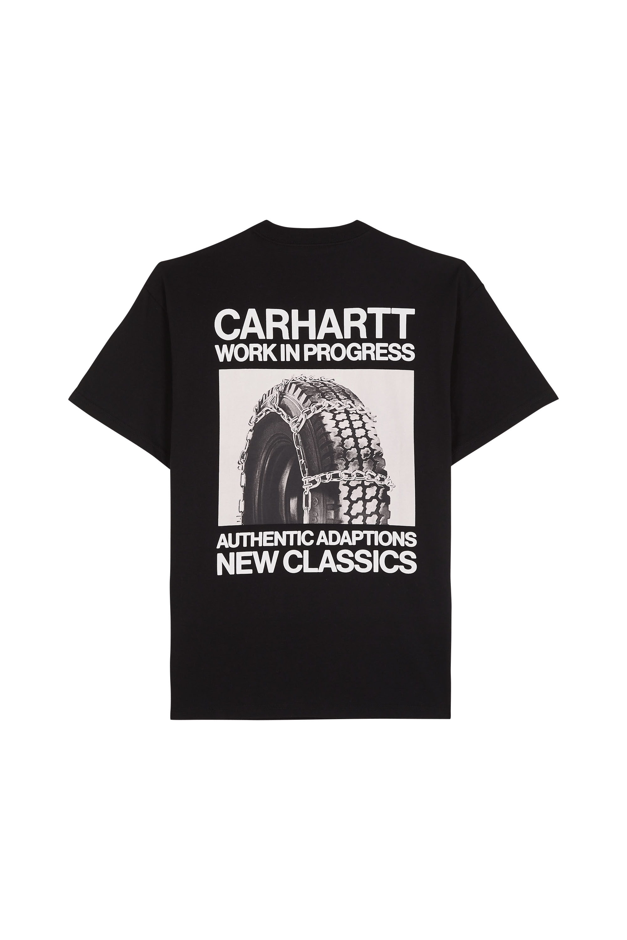 Regular-fit round-neck cotton T-shirt Black