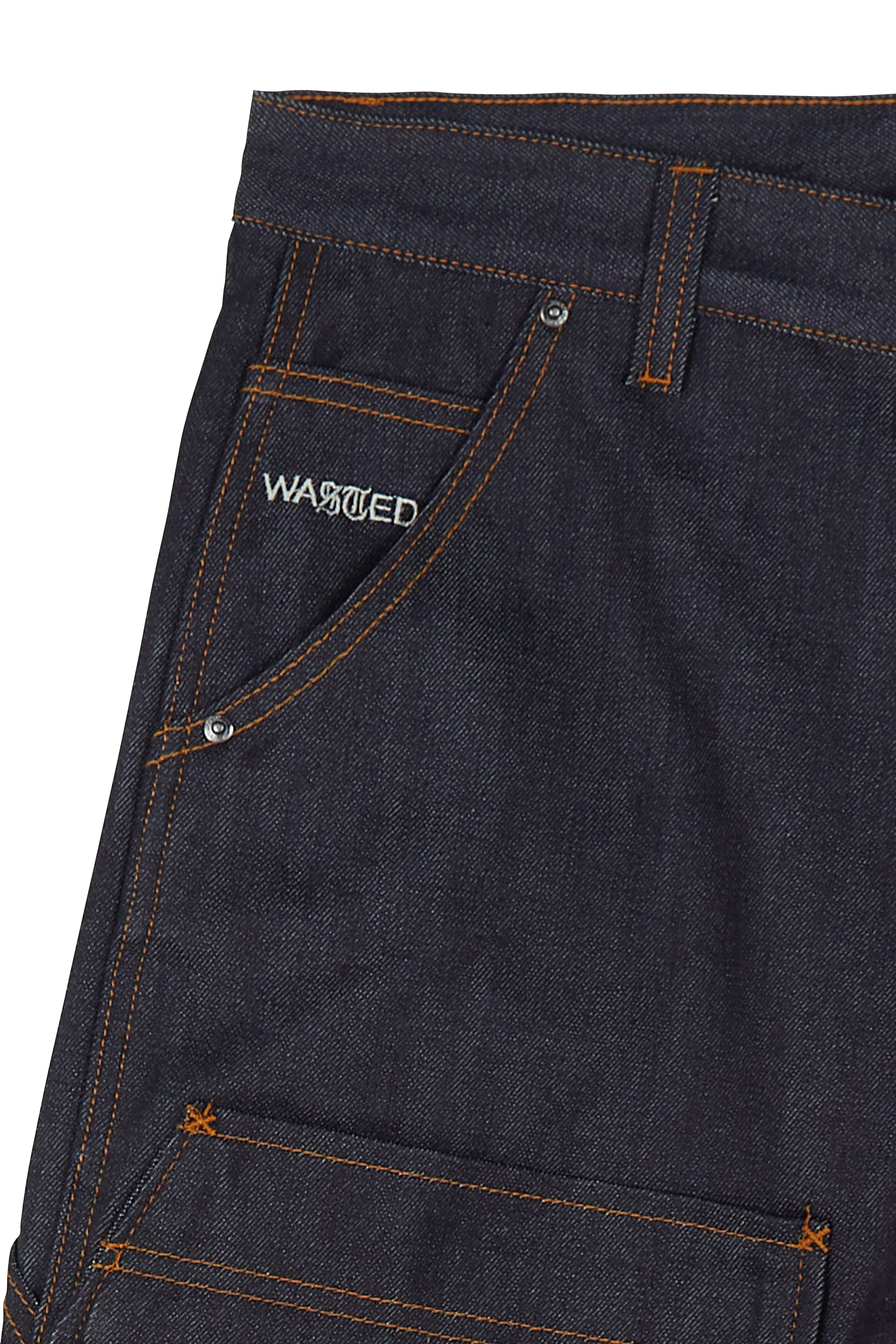 Short large en coton | Bleu WASTED Homme