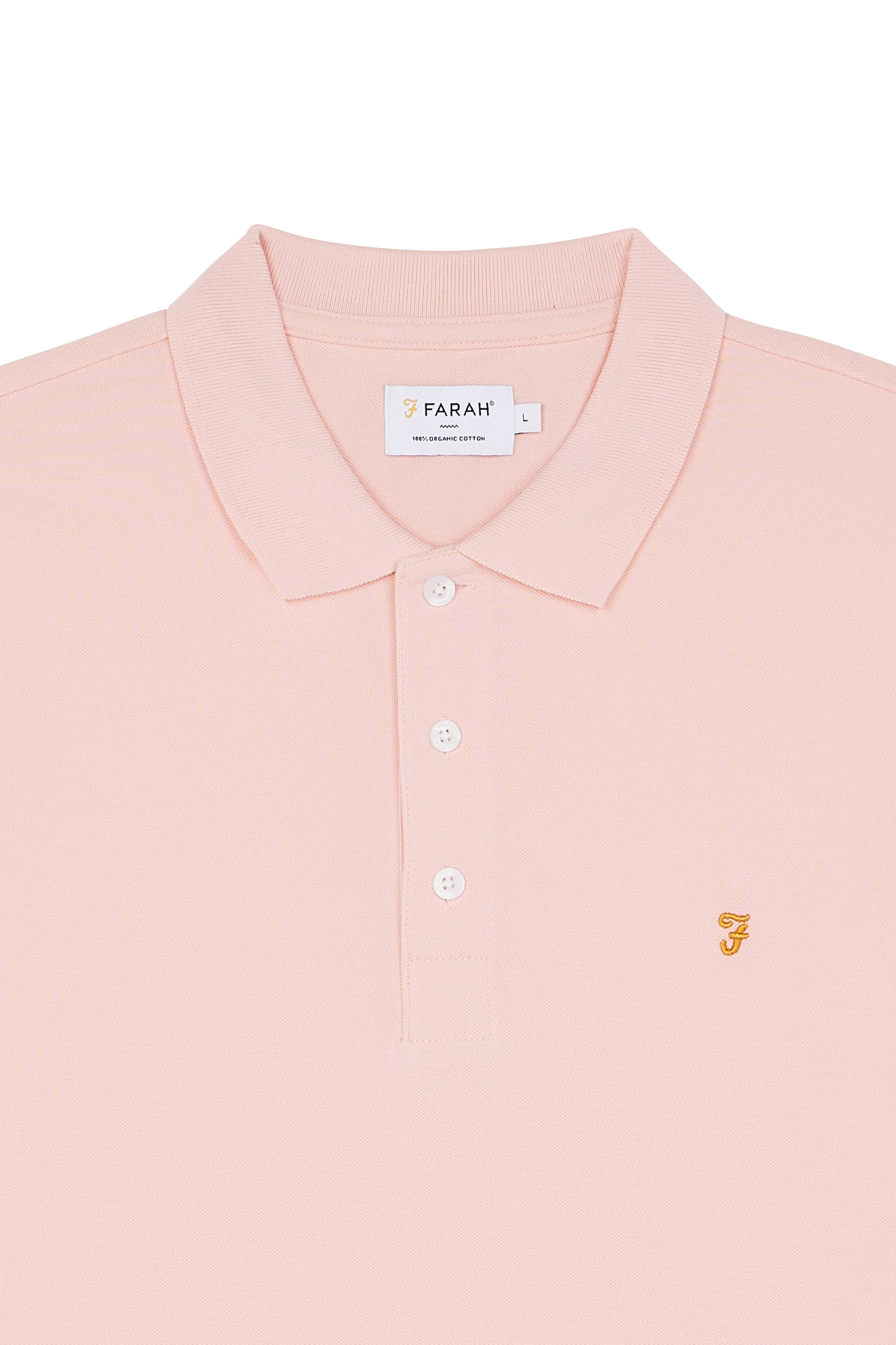 Polo à manches courtes en coton bio  Rose