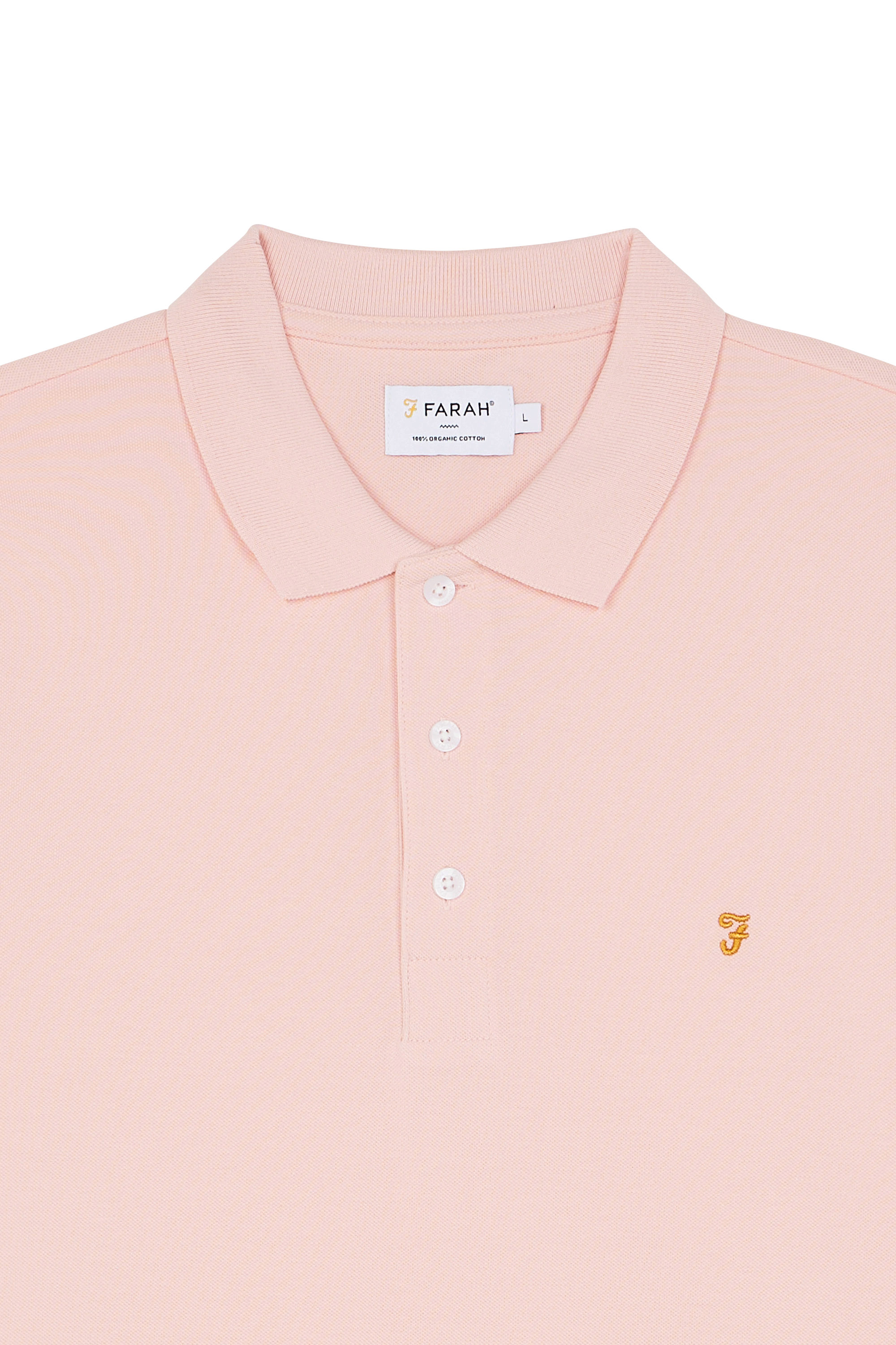 Polo à manches courtes en coton bio Rose