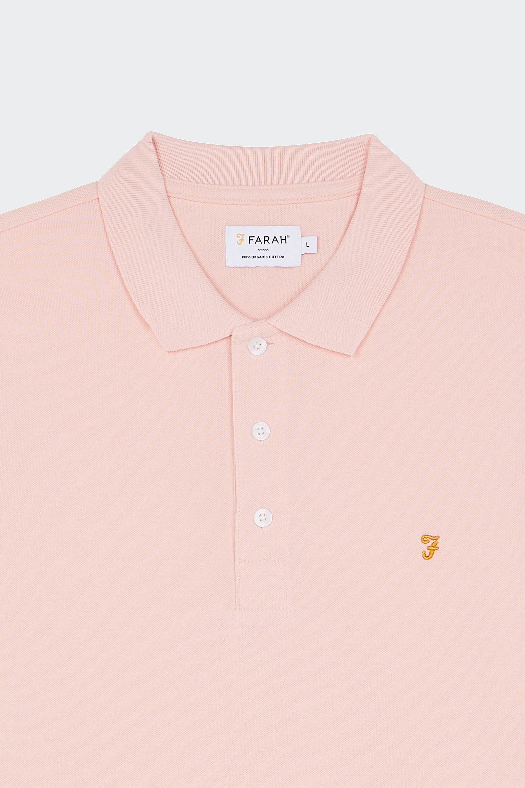 Polo à manches courtes en coton bio | Rose by FARAH Polo à manches courtes en coton bio Rose