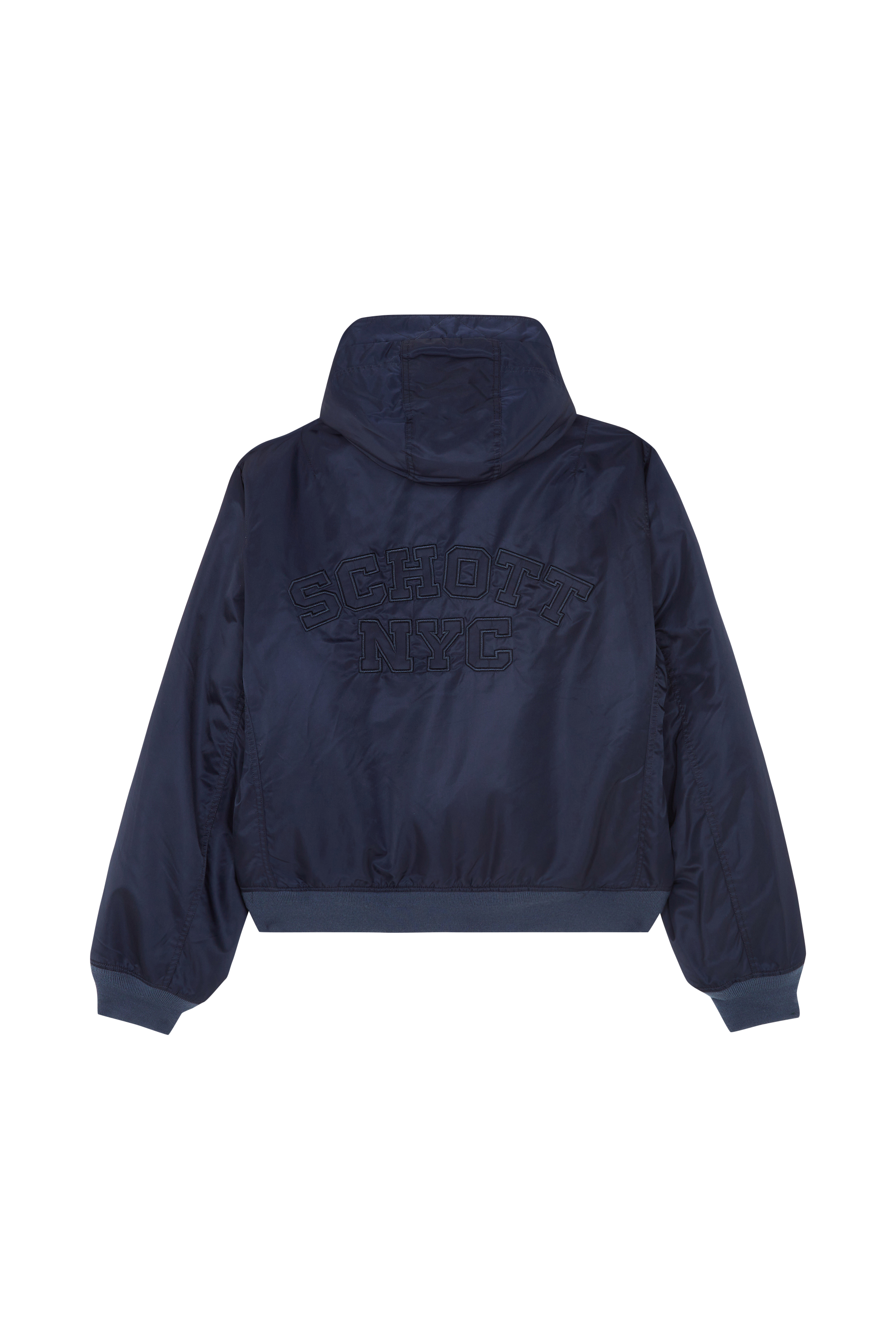 Lightweight quilted padded jacket with high neck Blue