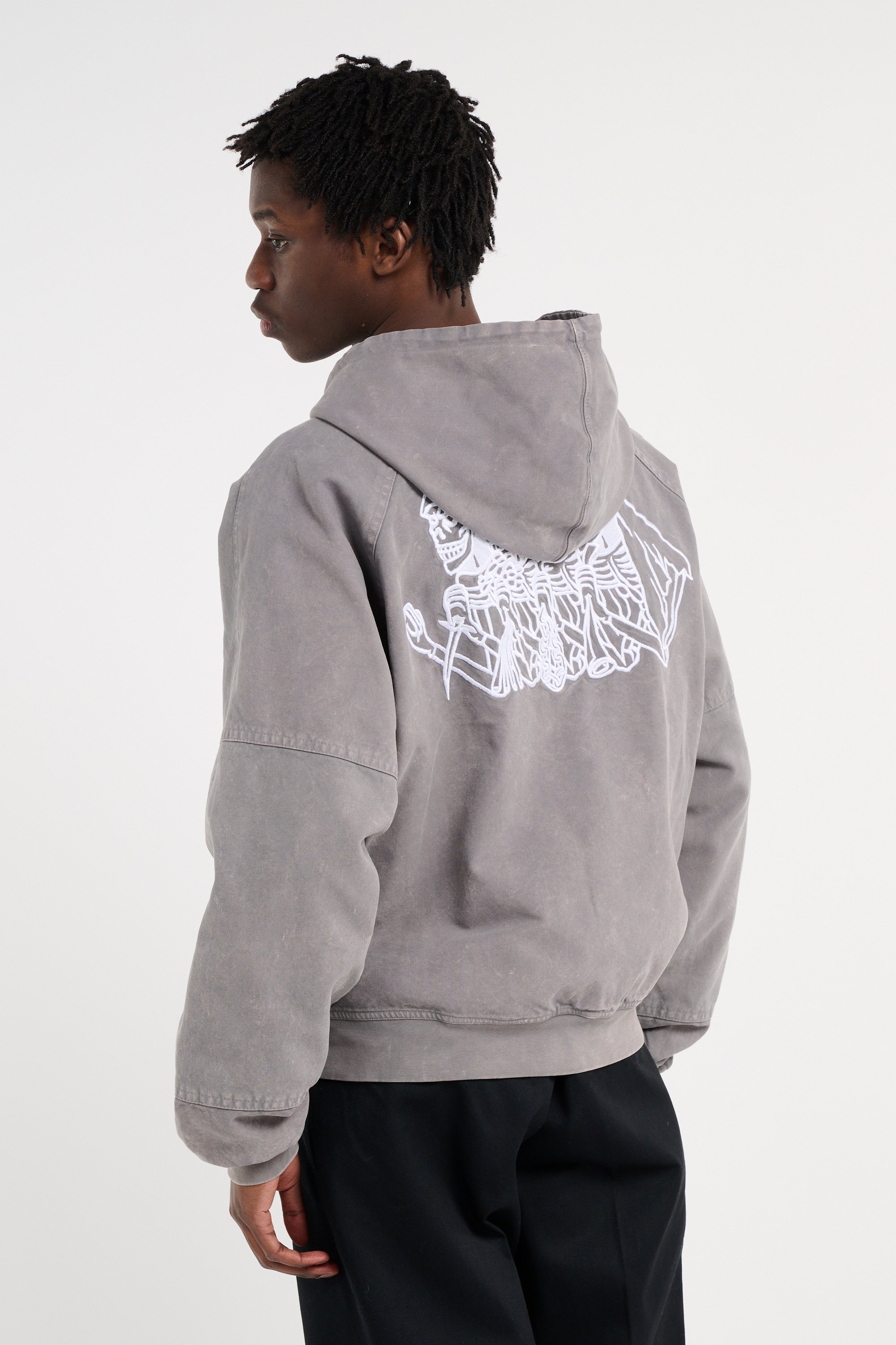 Hoodie zippé Gris