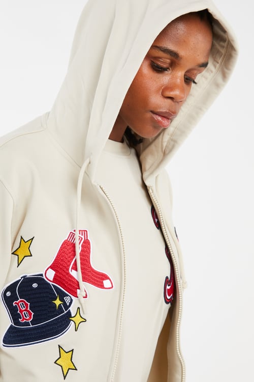 NEW ERA Hoodie zippé Beige