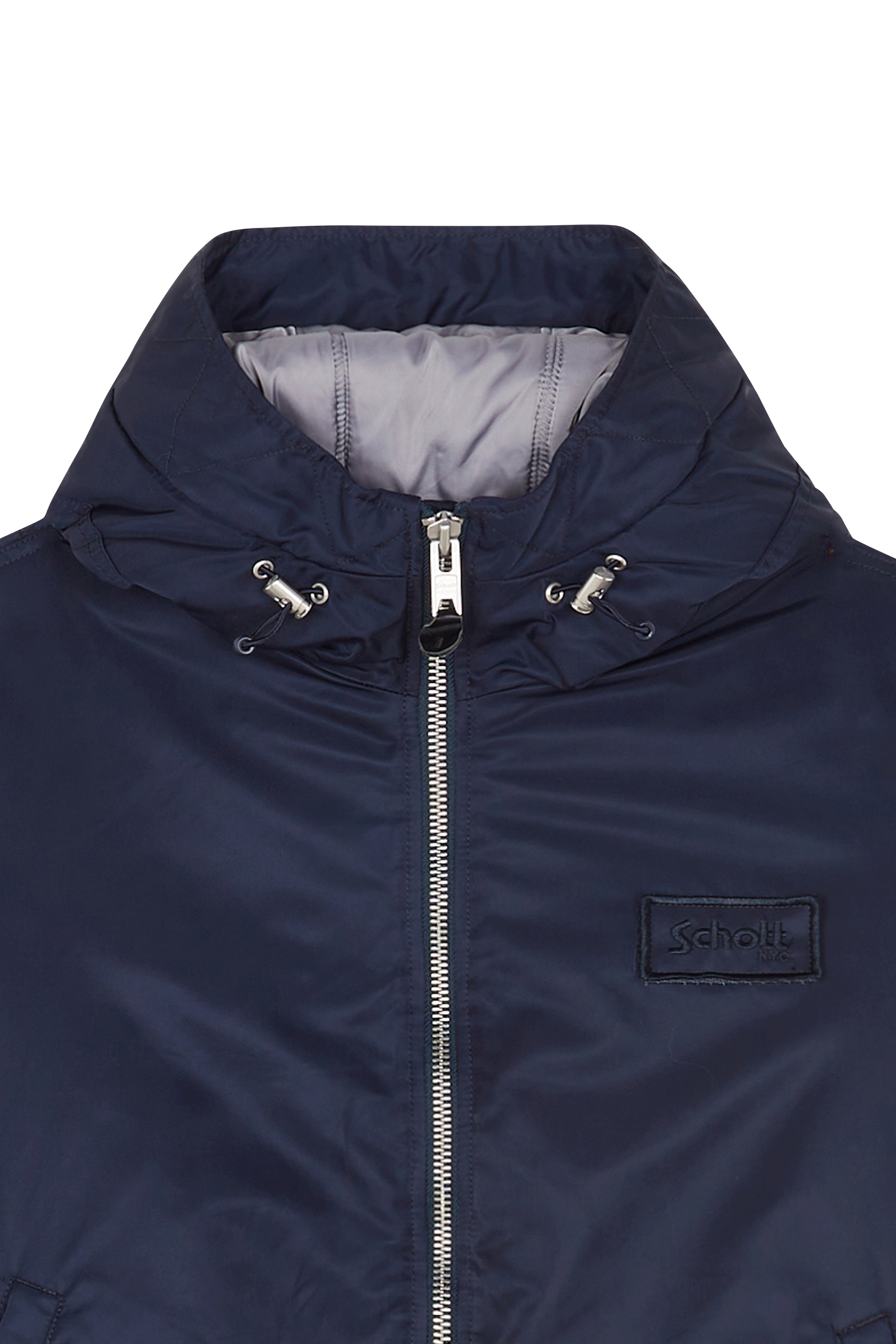 Lightweight quilted padded jacket with high neck Blue