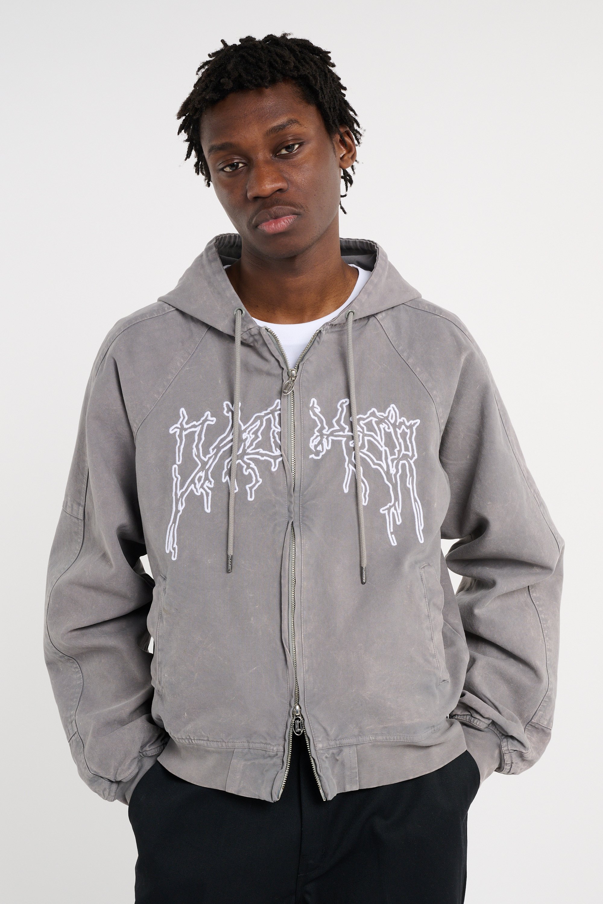Hoodie zippé Gris