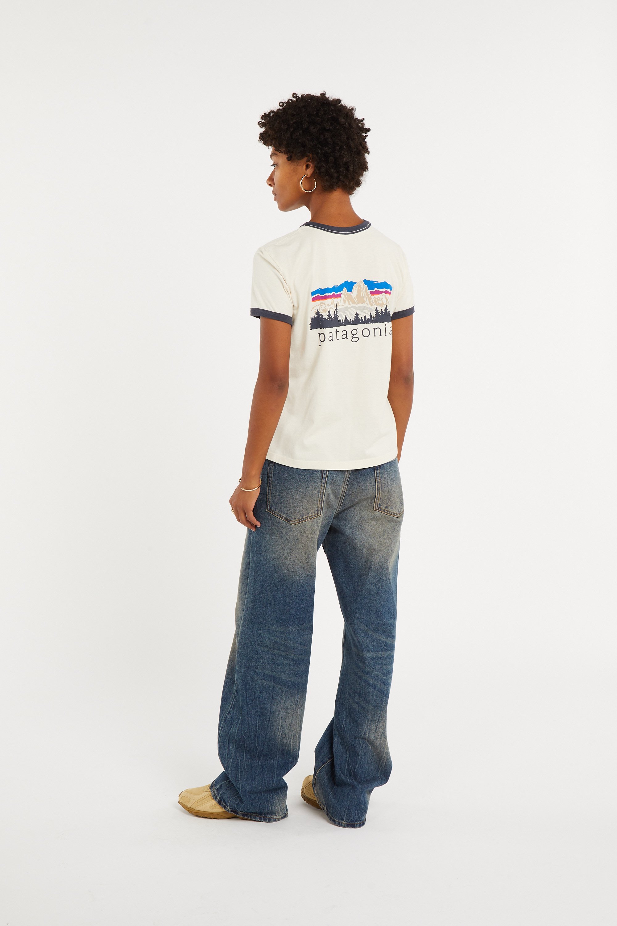 Regular-fit round-neck cotton T-shirt | Beige PATAGONIA Women