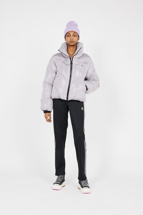 KRAKATAU Lightweight quilted padded jacket with high neck Purple
