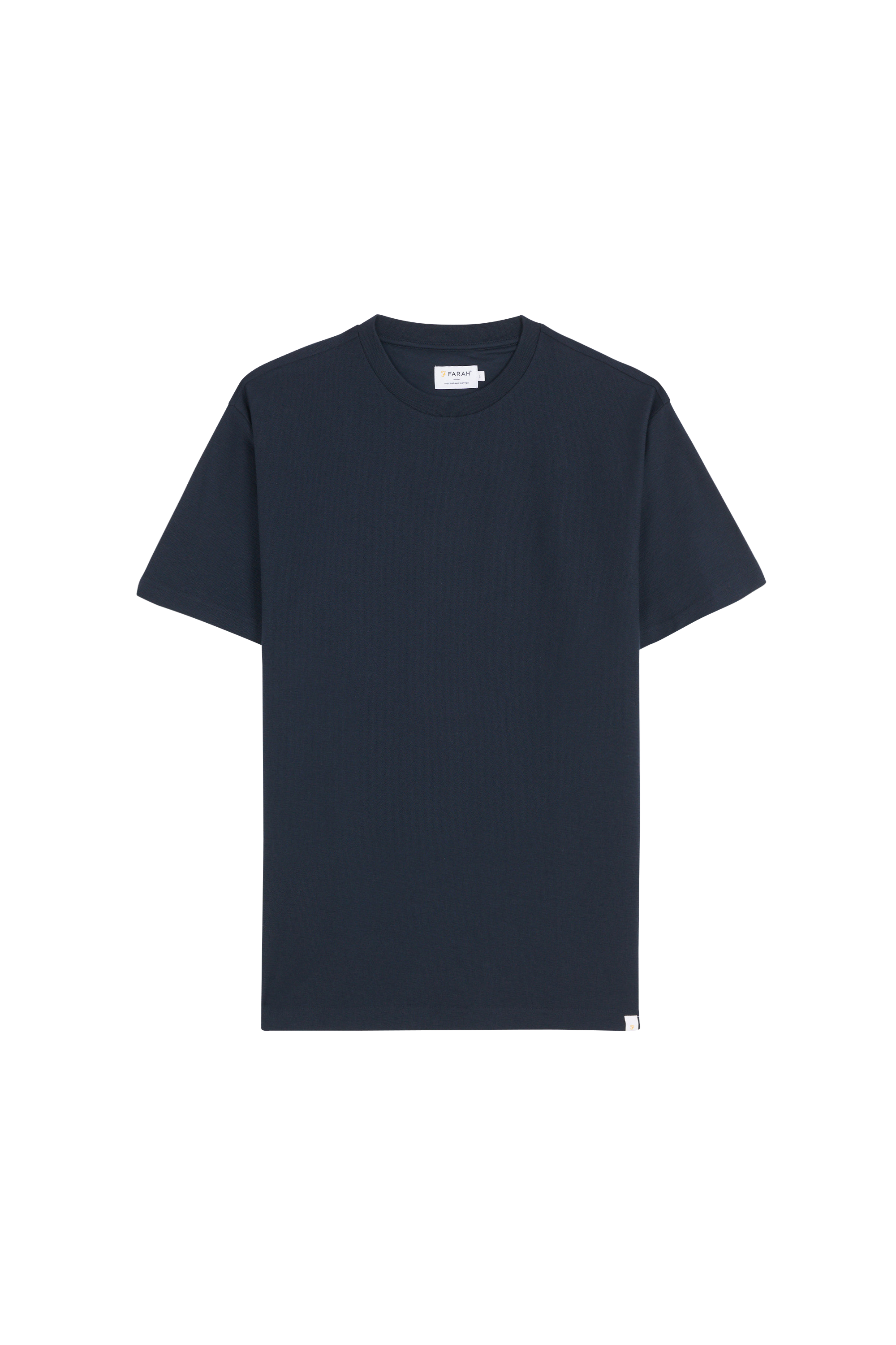 Regular-fit round-neck cotton T-shirt Blue