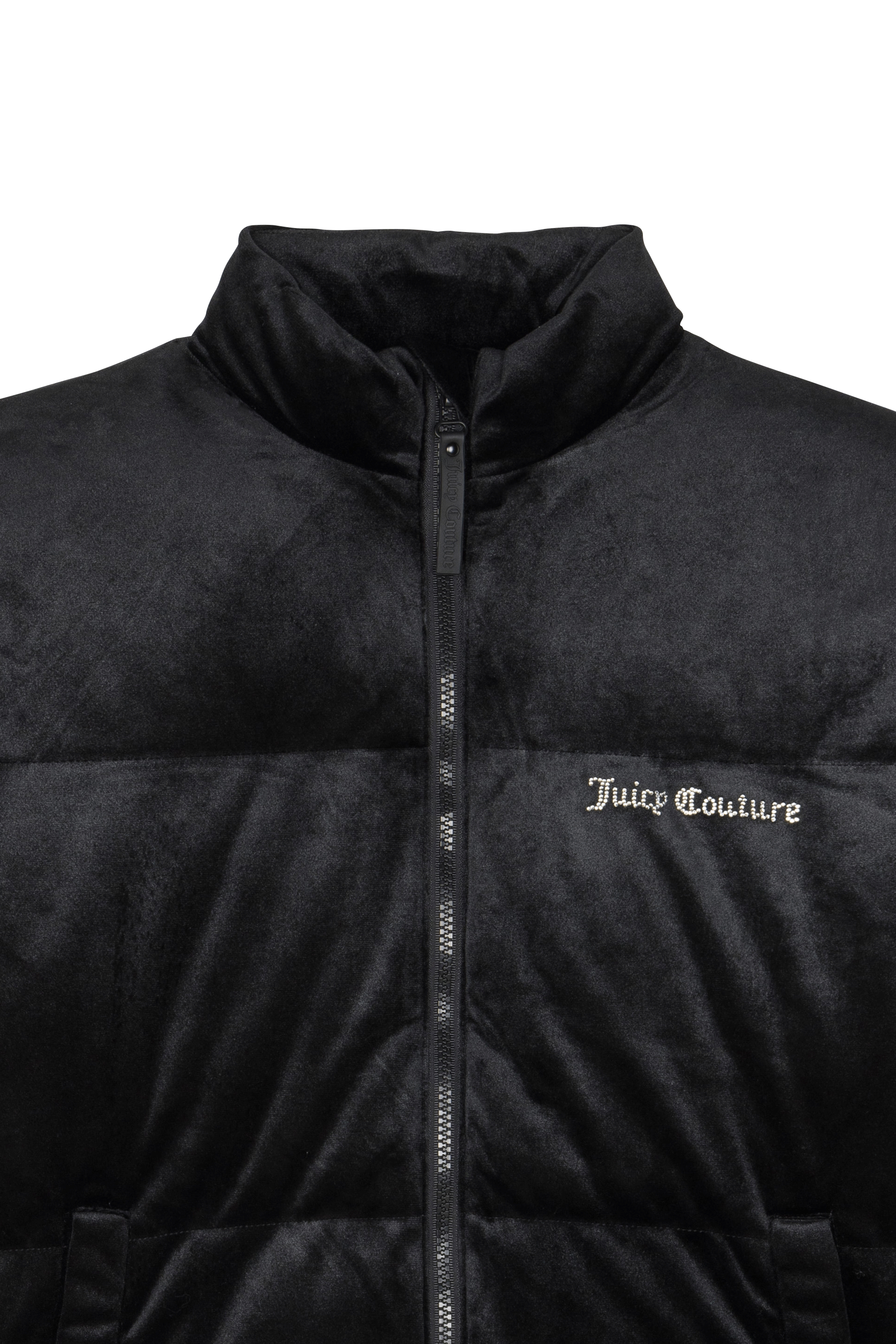 Lightweight quilted padded jacket with high neck Black
