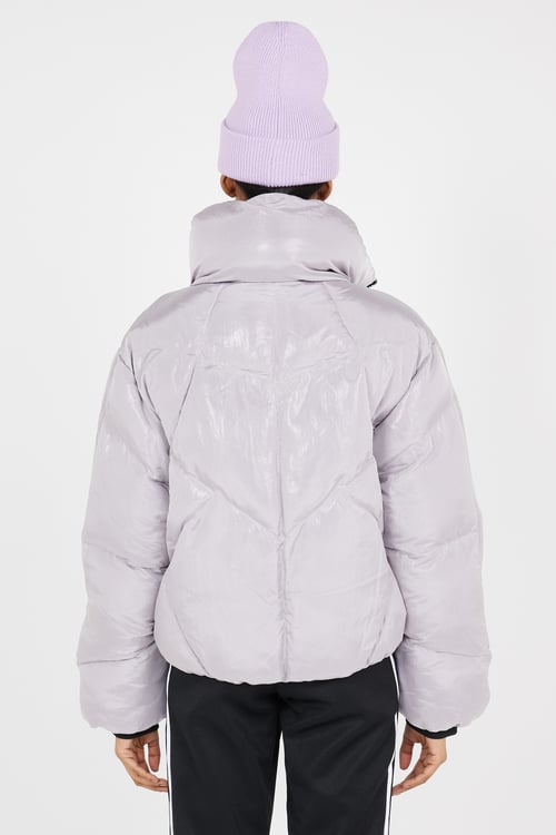 KRAKATAU Lightweight quilted padded jacket with high neck Purple