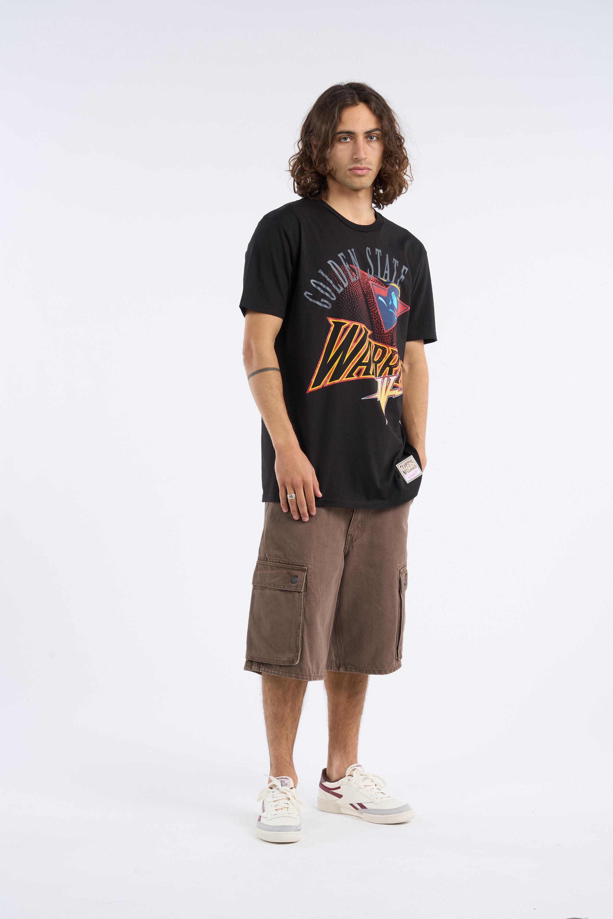 Regular-fit round-neck cotton T-shirt Black