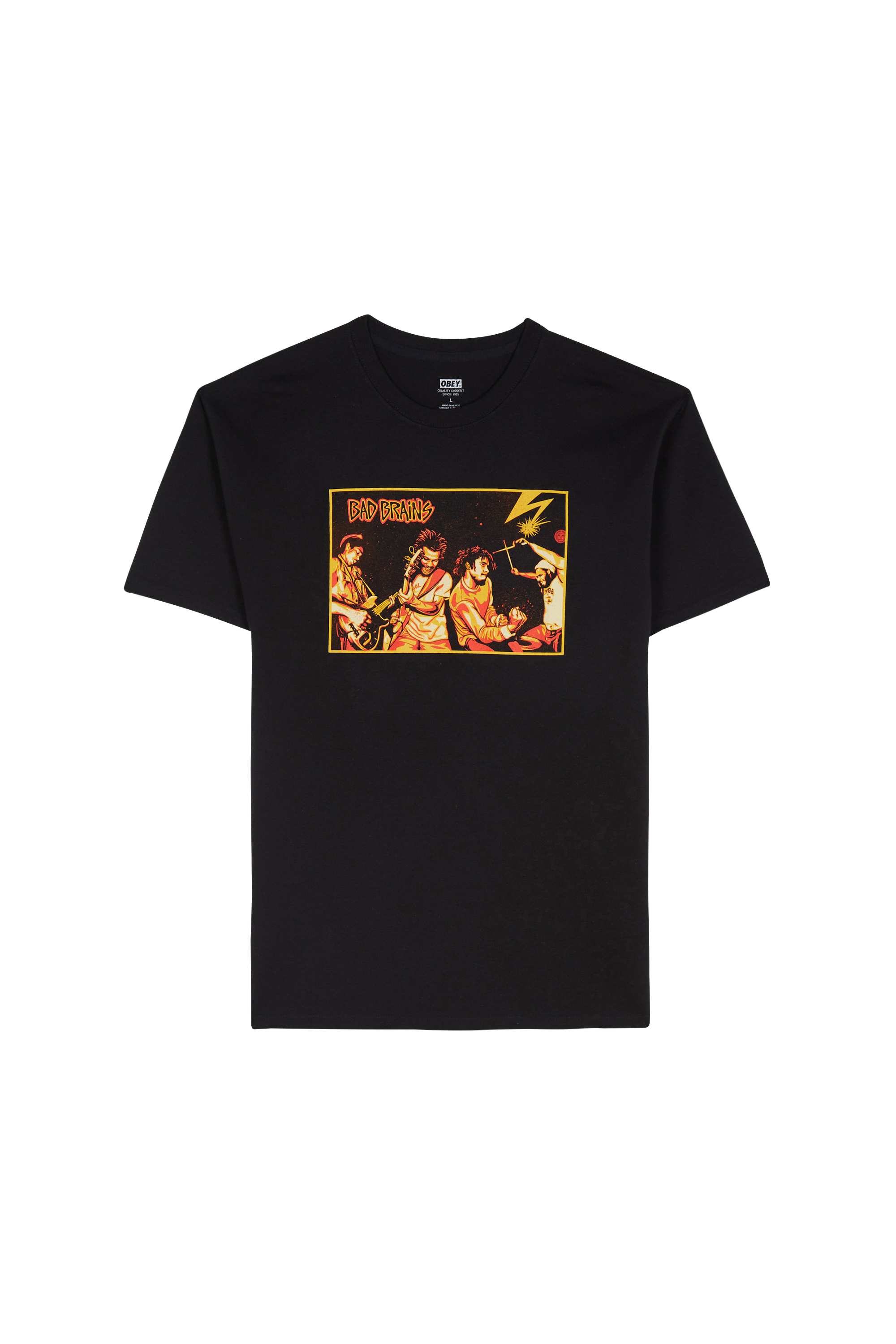 Regular-fit round-neck cotton T-shirt Black