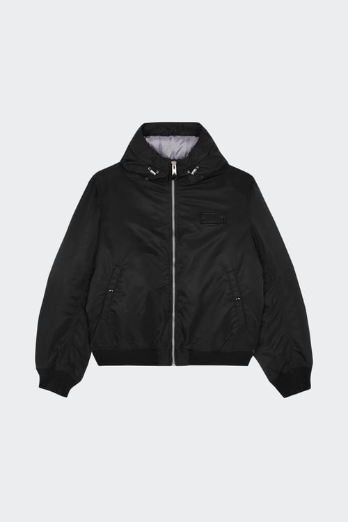 SCHOTT Lightweight quilted padded jacket with high neck Black