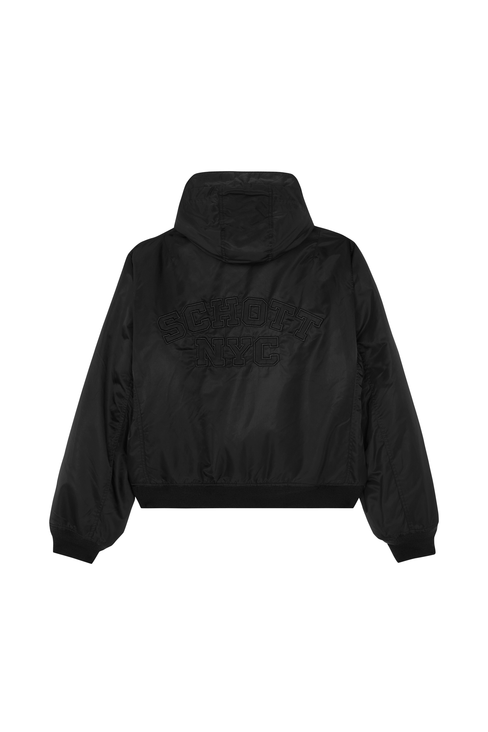 Lightweight quilted padded jacket with high neck | Black SCHOTT Men