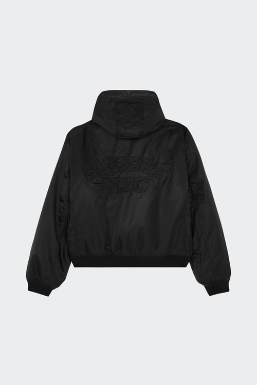 SCHOTT Lightweight quilted padded jacket with high neck Black