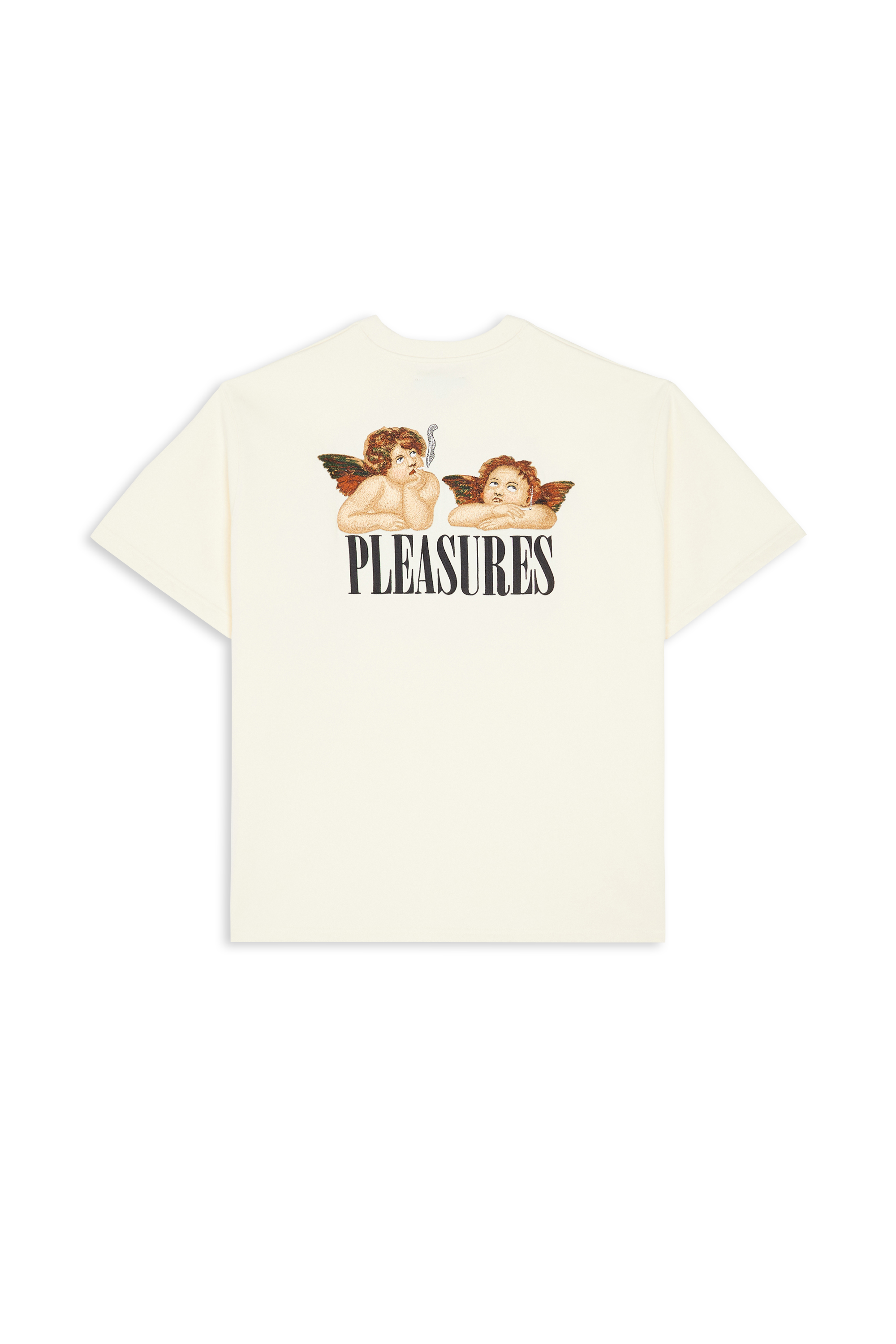 Regular-fit round-neck cotton T-shirt Beige