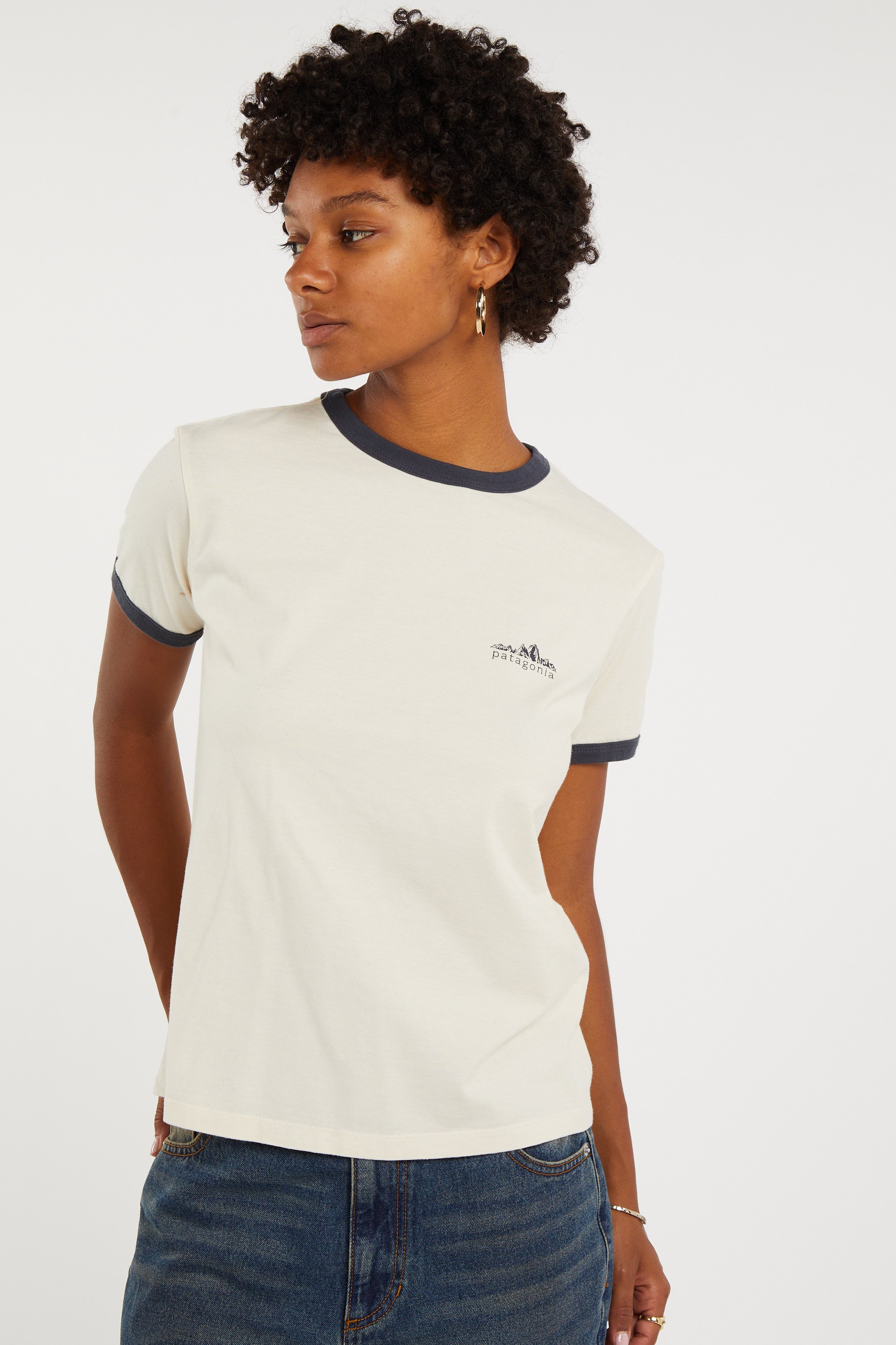 Regular-fit round-neck cotton T-shirt | Beige PATAGONIA Women
