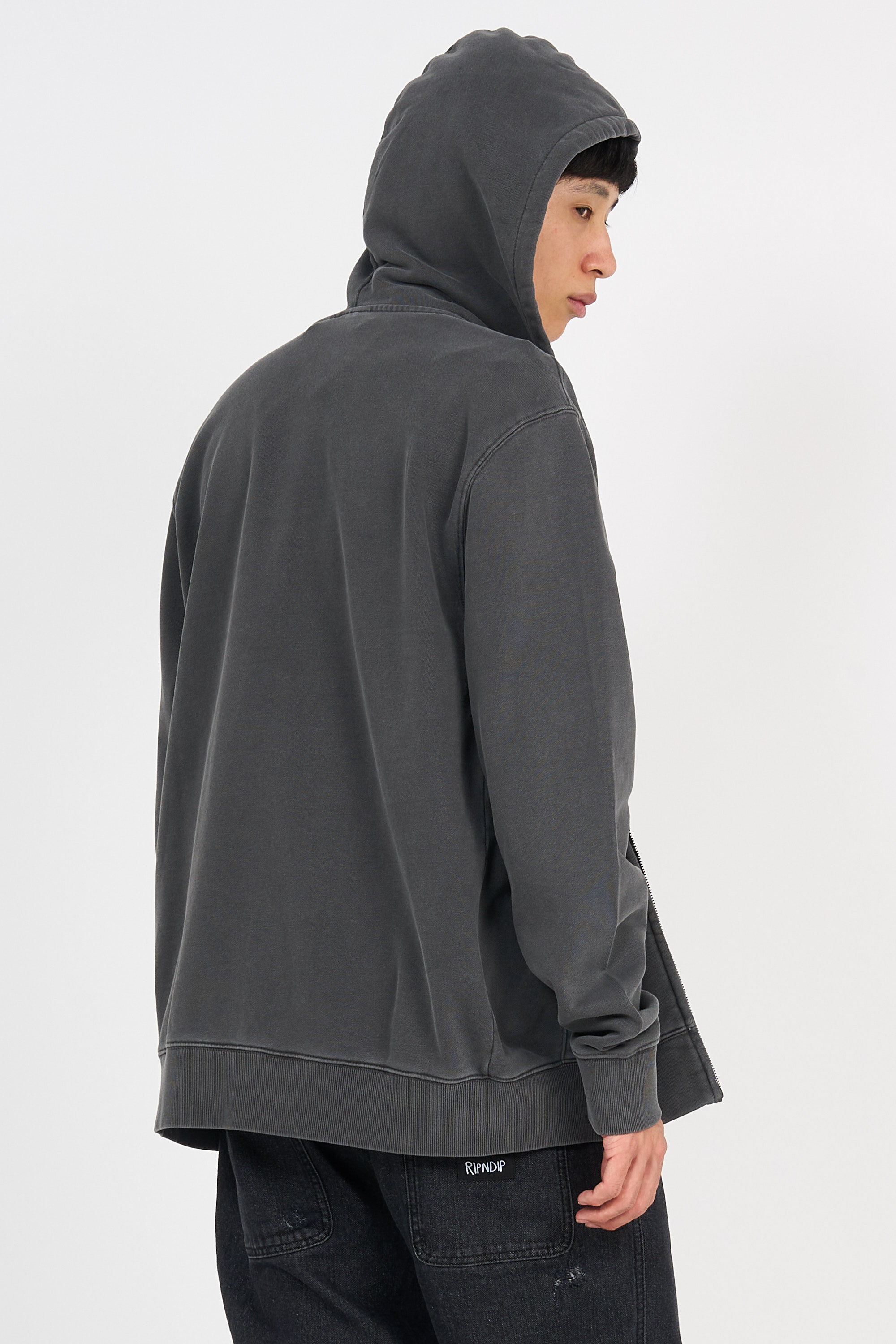 zip-up hoodie Black
