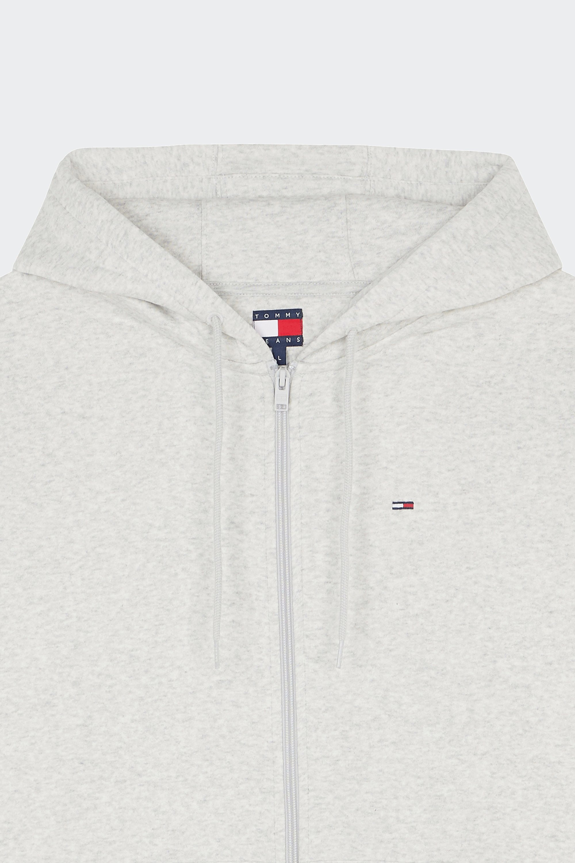 Regular-fit zip-up cotton-blend hoodie with Pony Player | Grey by TOMMY JEANS Regular-fit zip-up cotton-blend hoodie with Pony Player Grey