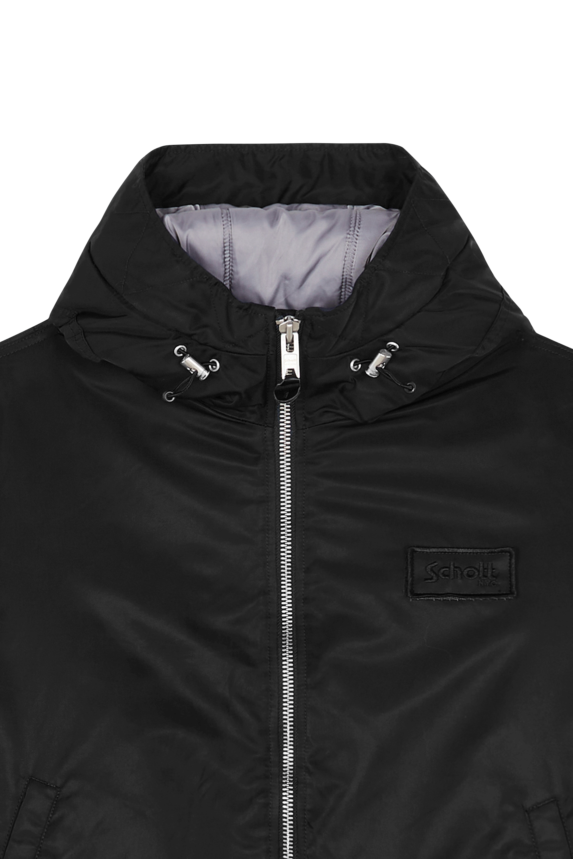 Lightweight quilted padded jacket with high neck | Black SCHOTT Men
