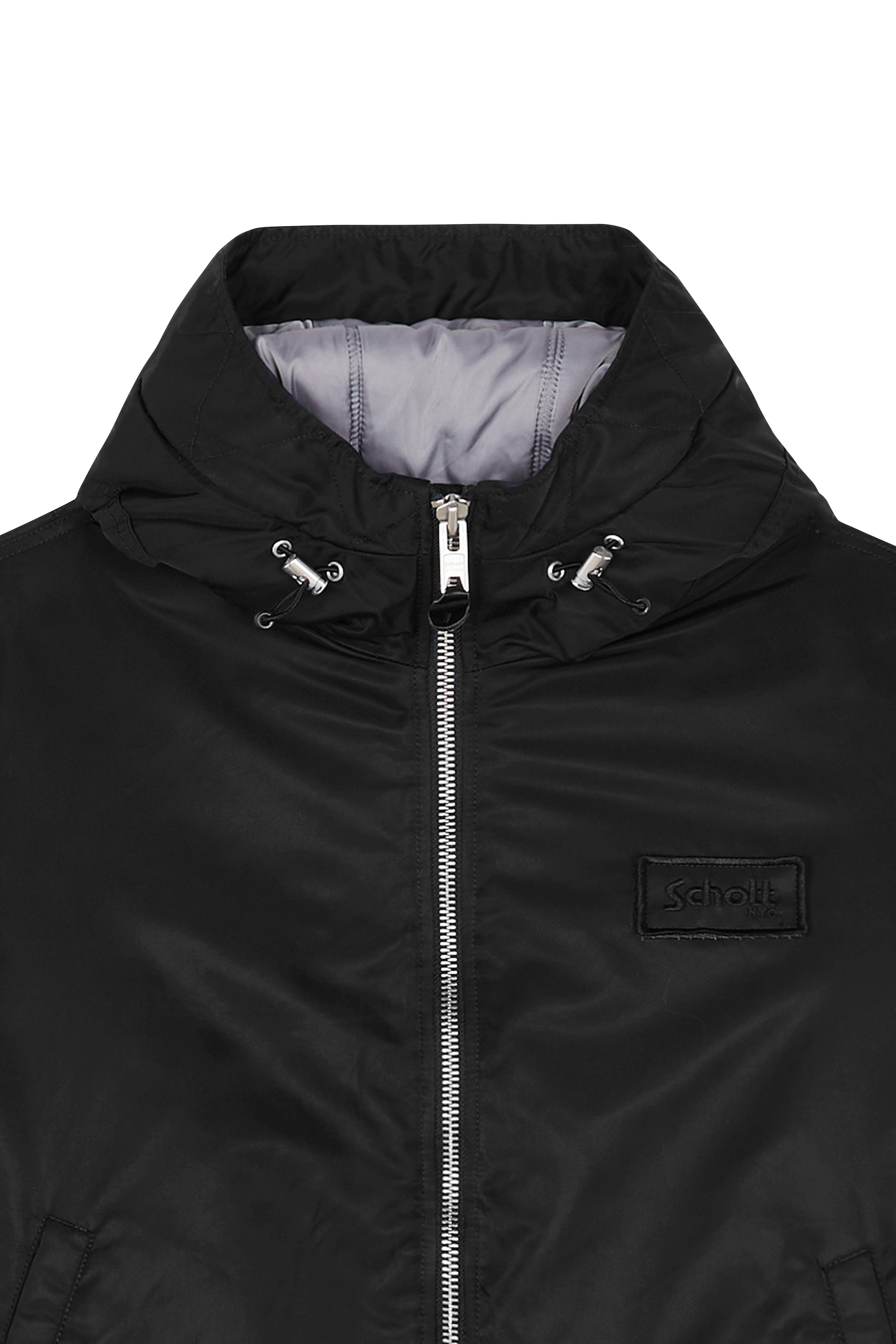 Lightweight quilted padded jacket with high neck Black