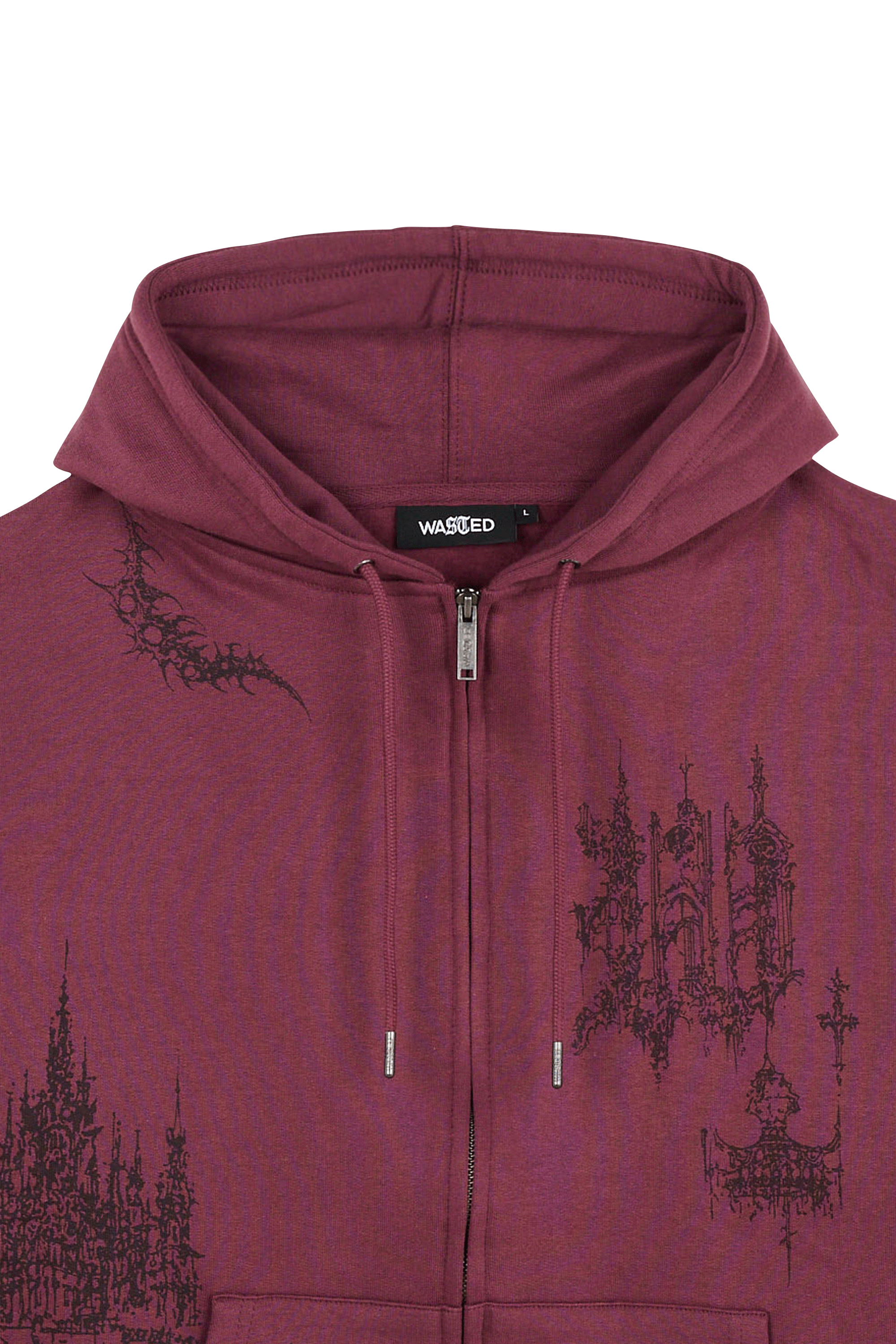Hoodie zippé Bordeaux