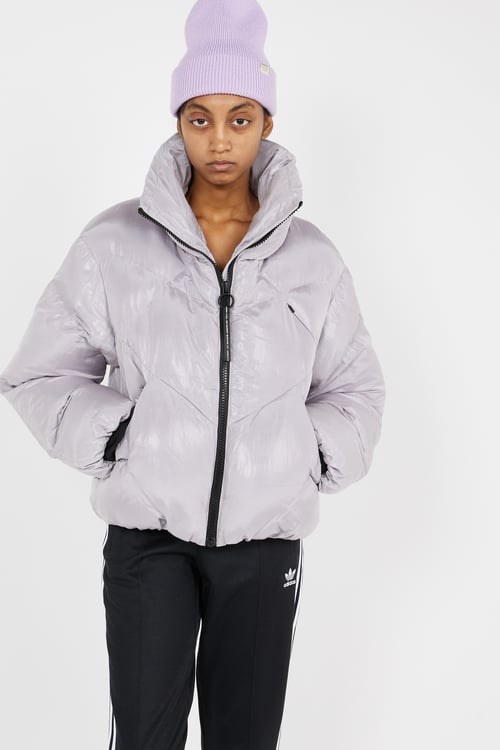 KRAKATAU Lightweight quilted padded jacket with high neck Purple