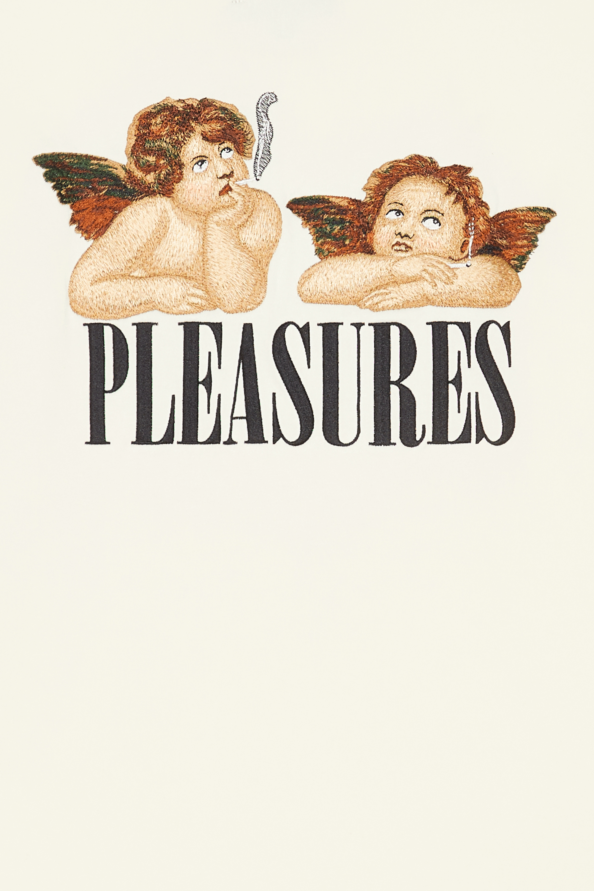 Regular-fit round-neck cotton T-shirt Beige