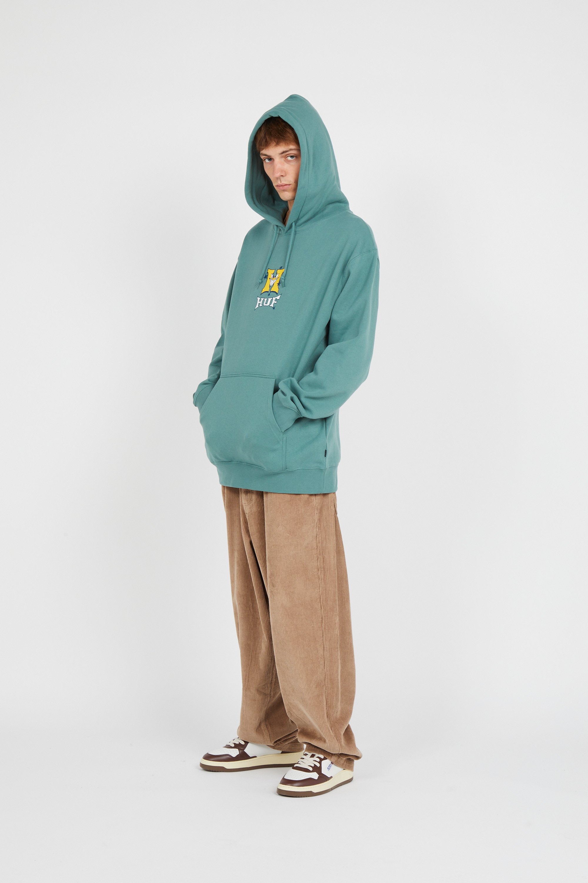 Huf green hoodie sale