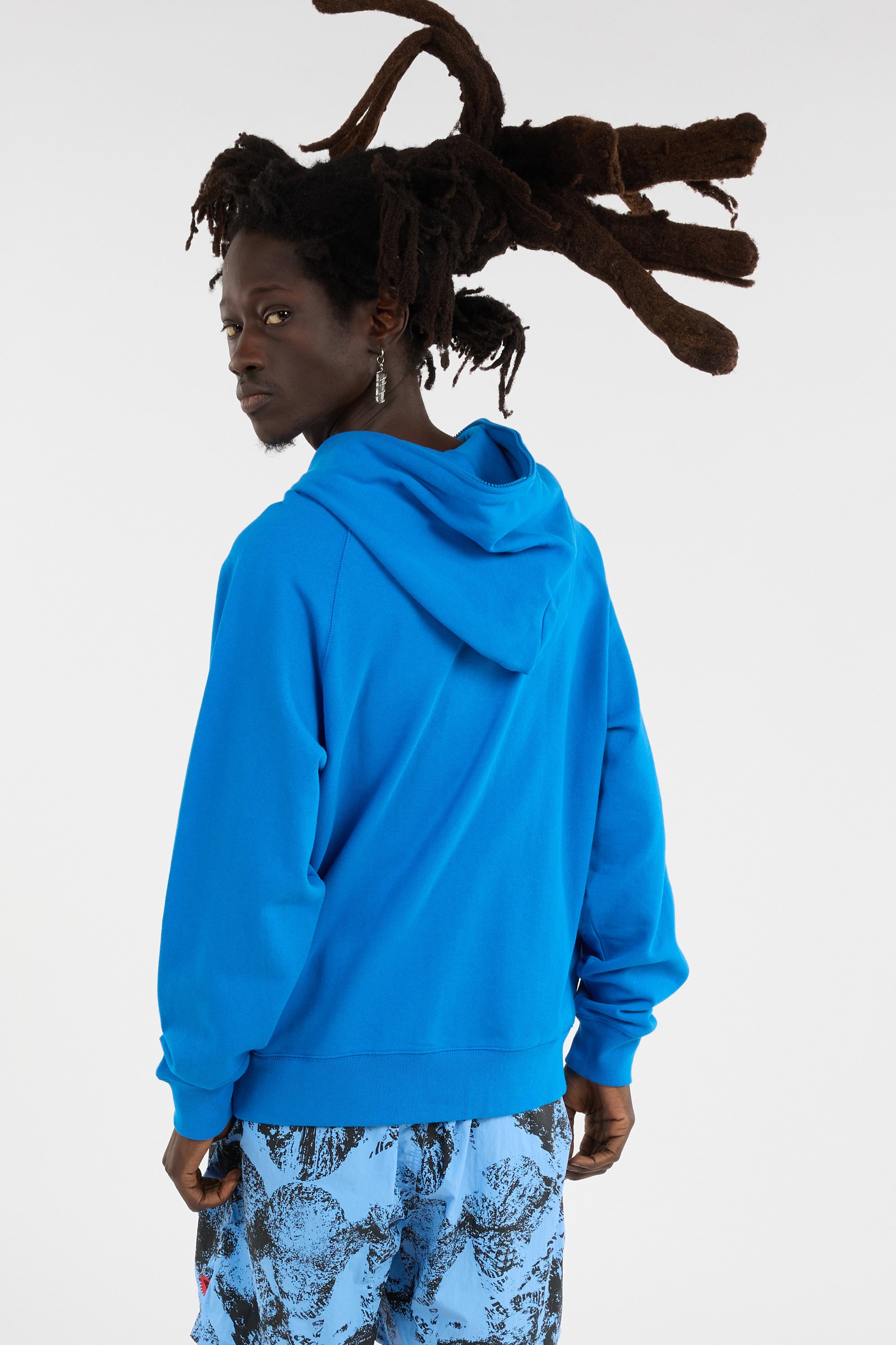 Hoodie zippé Bleu