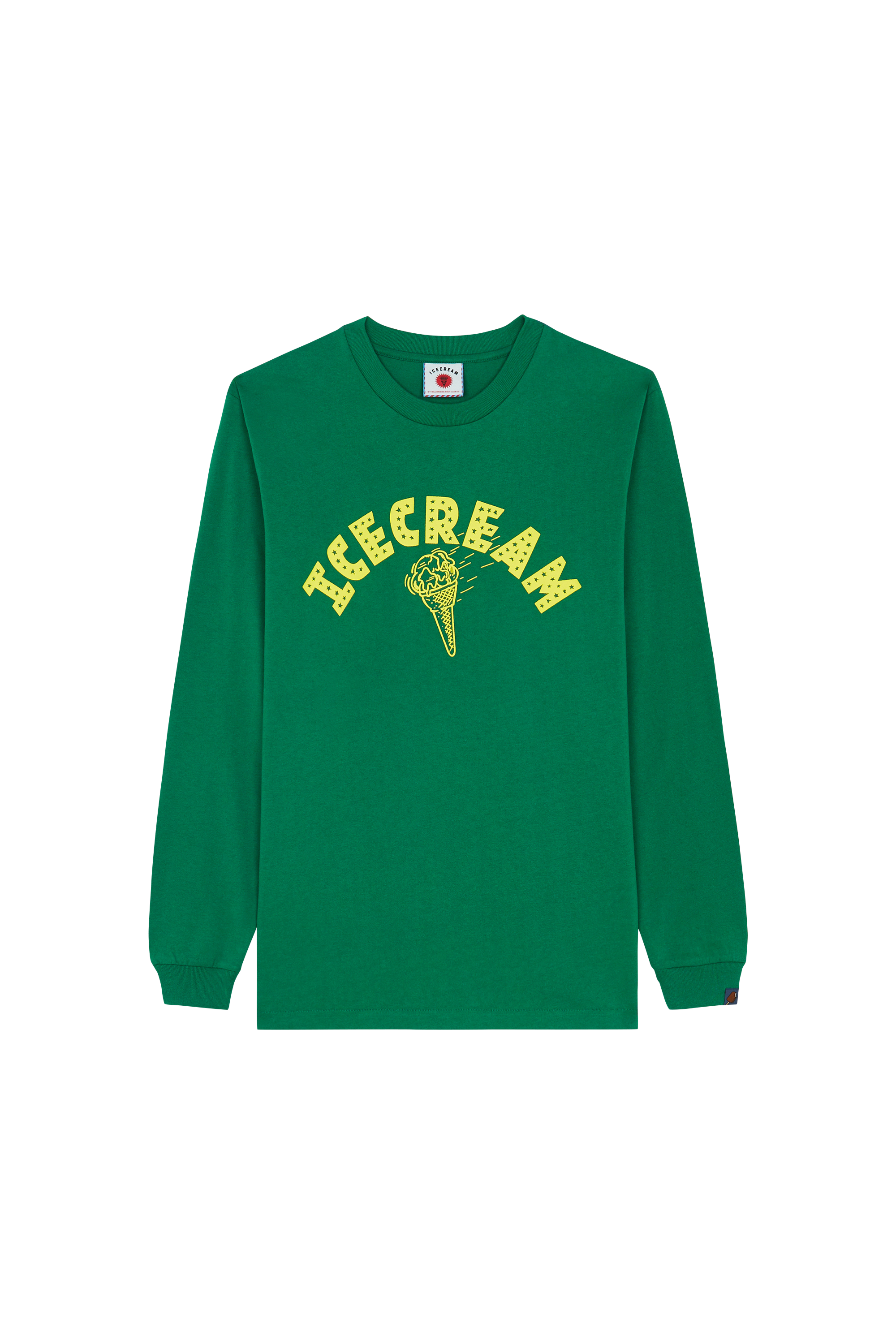 Regular-fit round-neck cotton T-shirt Green