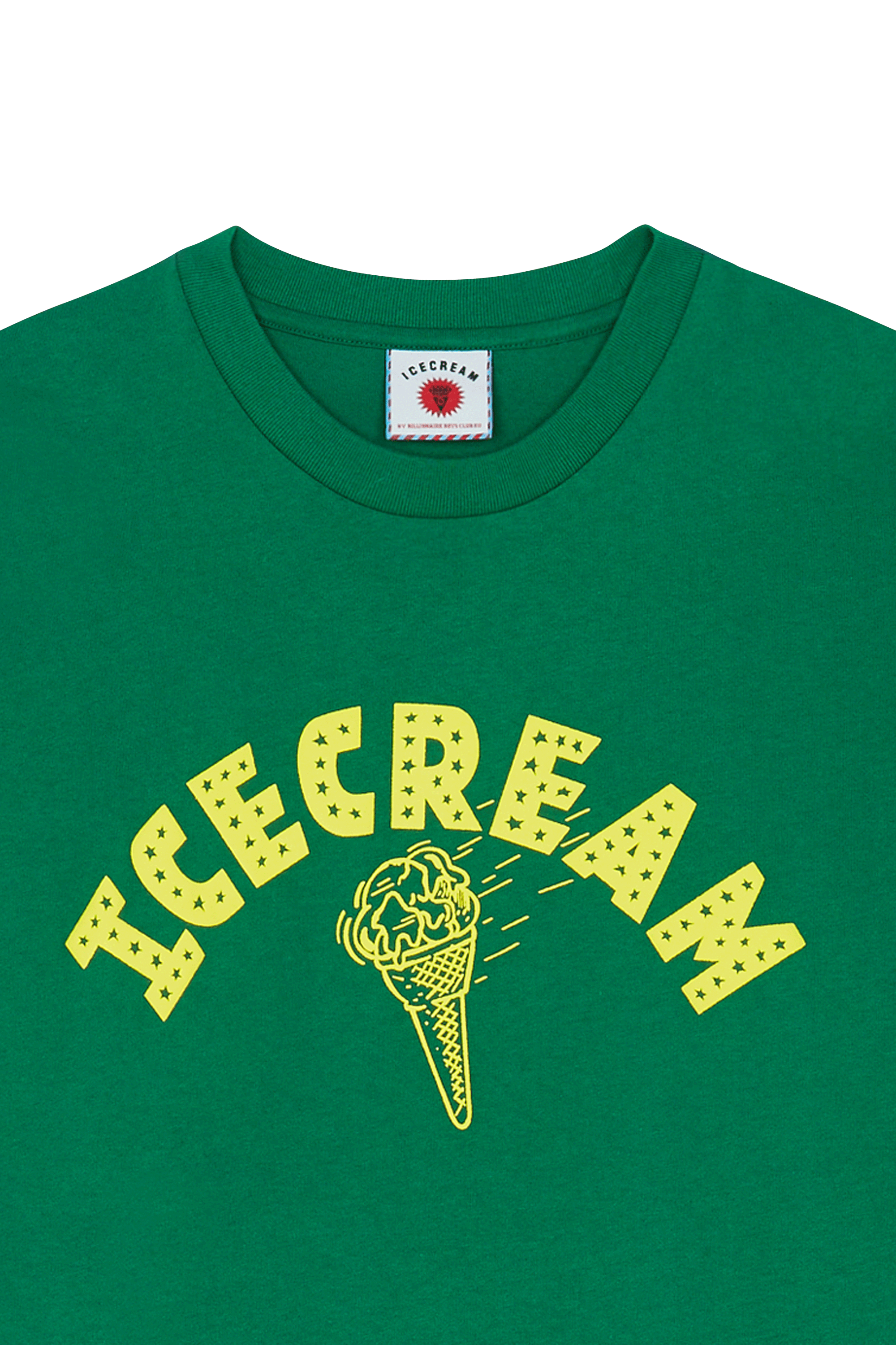 Regular-fit round-neck cotton T-shirt Green