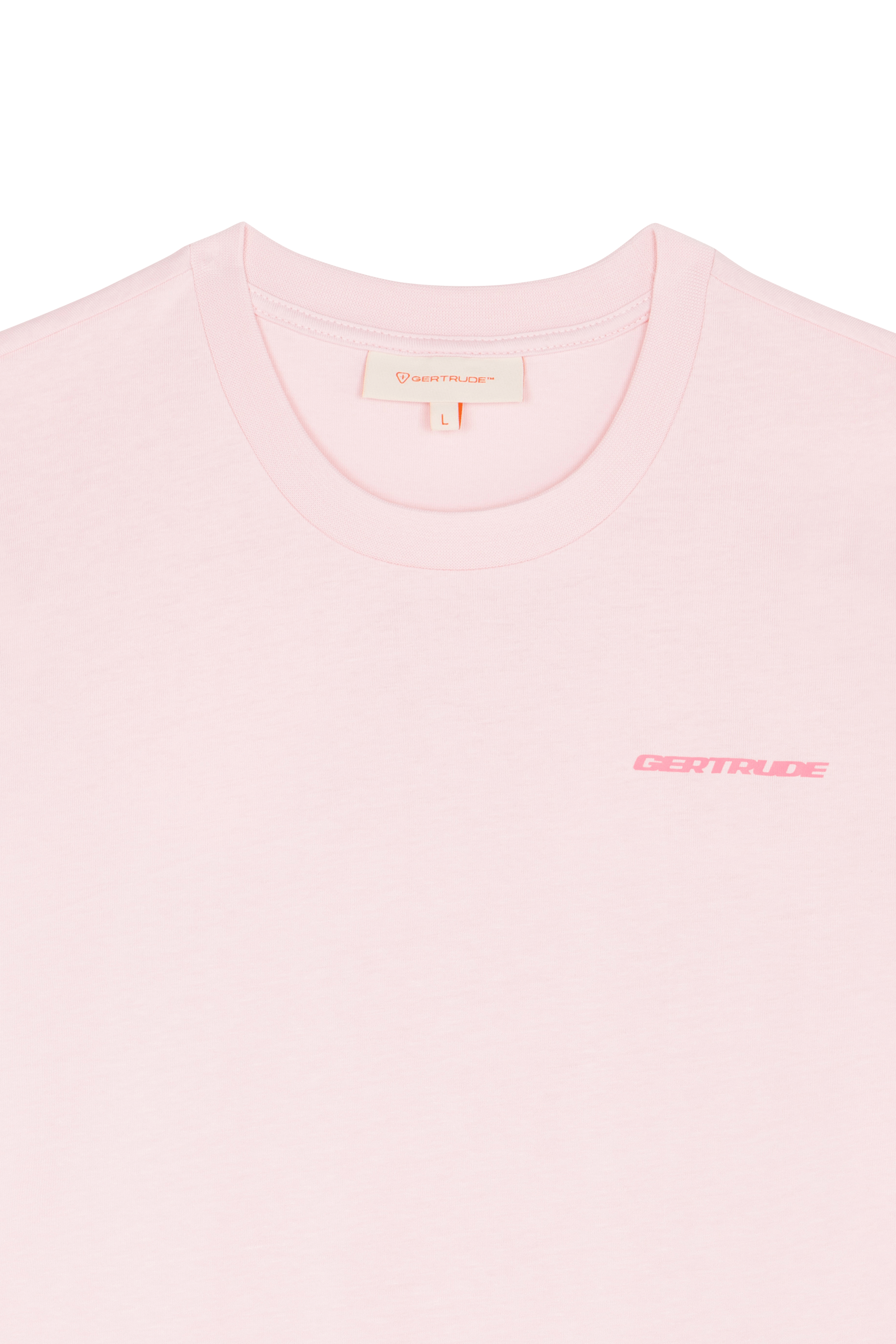Regular-fit round-neck cotton T-shirt Pink