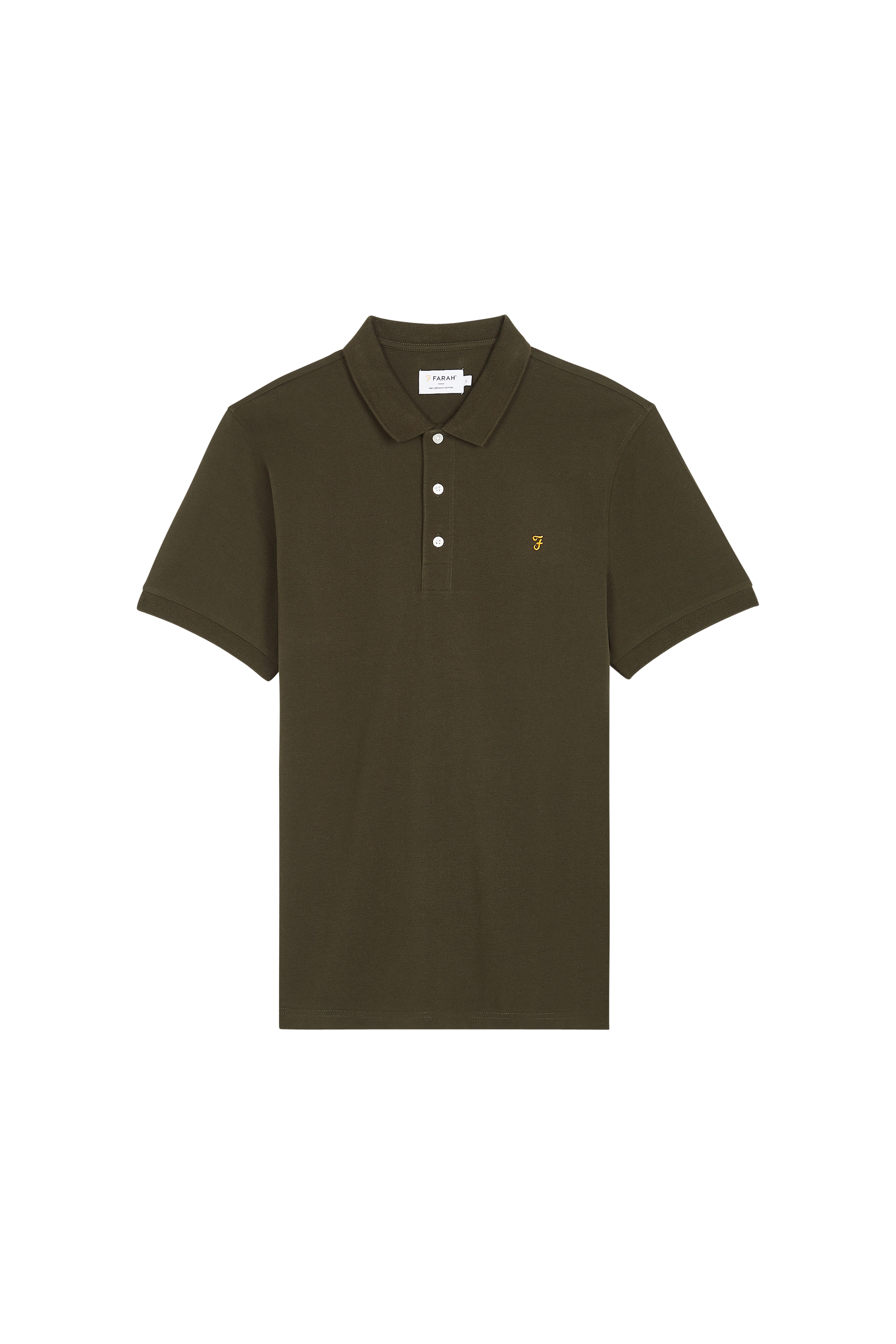 Short-sleeved organic cotton polo Green