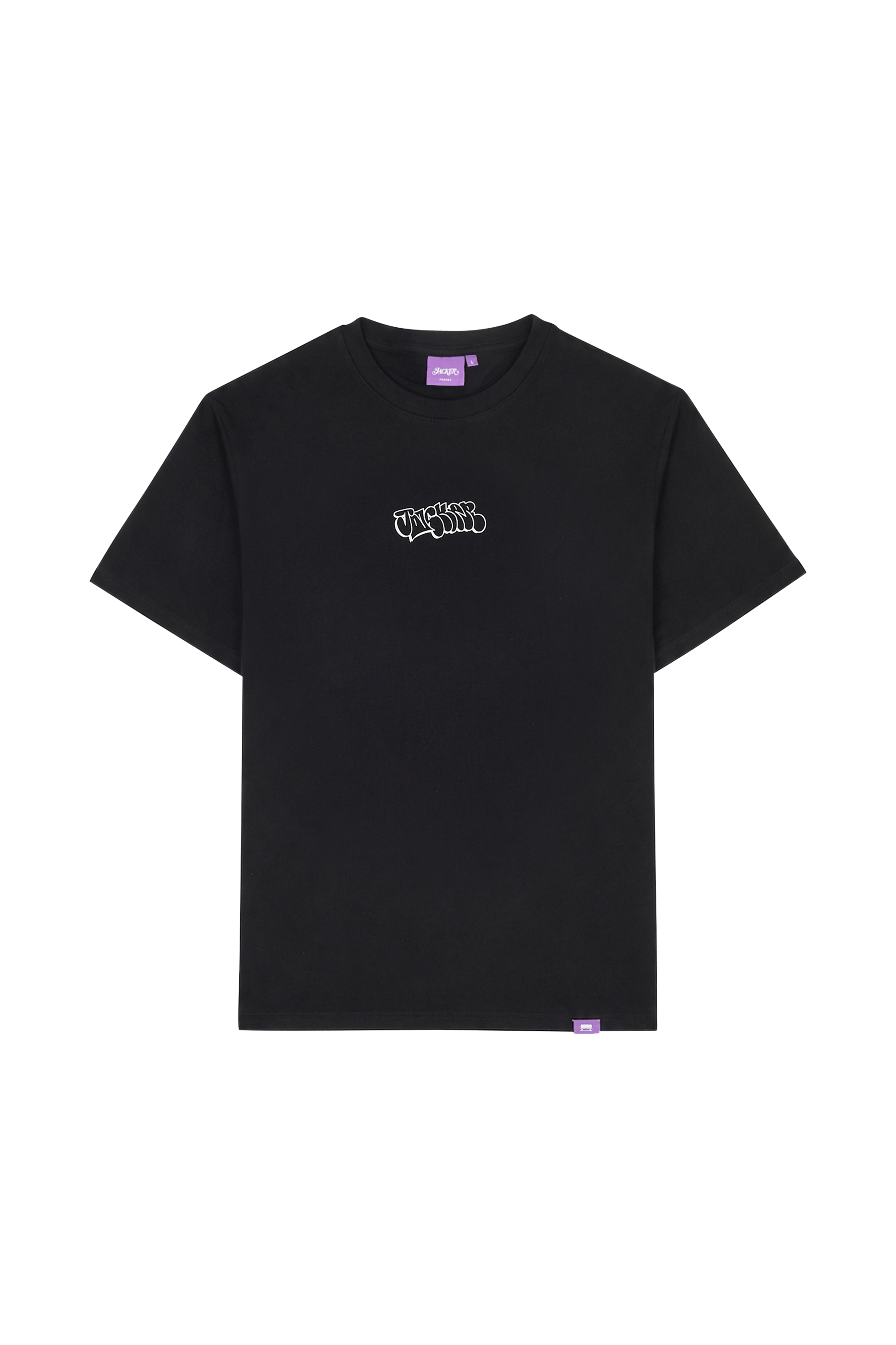 Regular-fit round-neck cotton T-shirt | Black JACKER Men