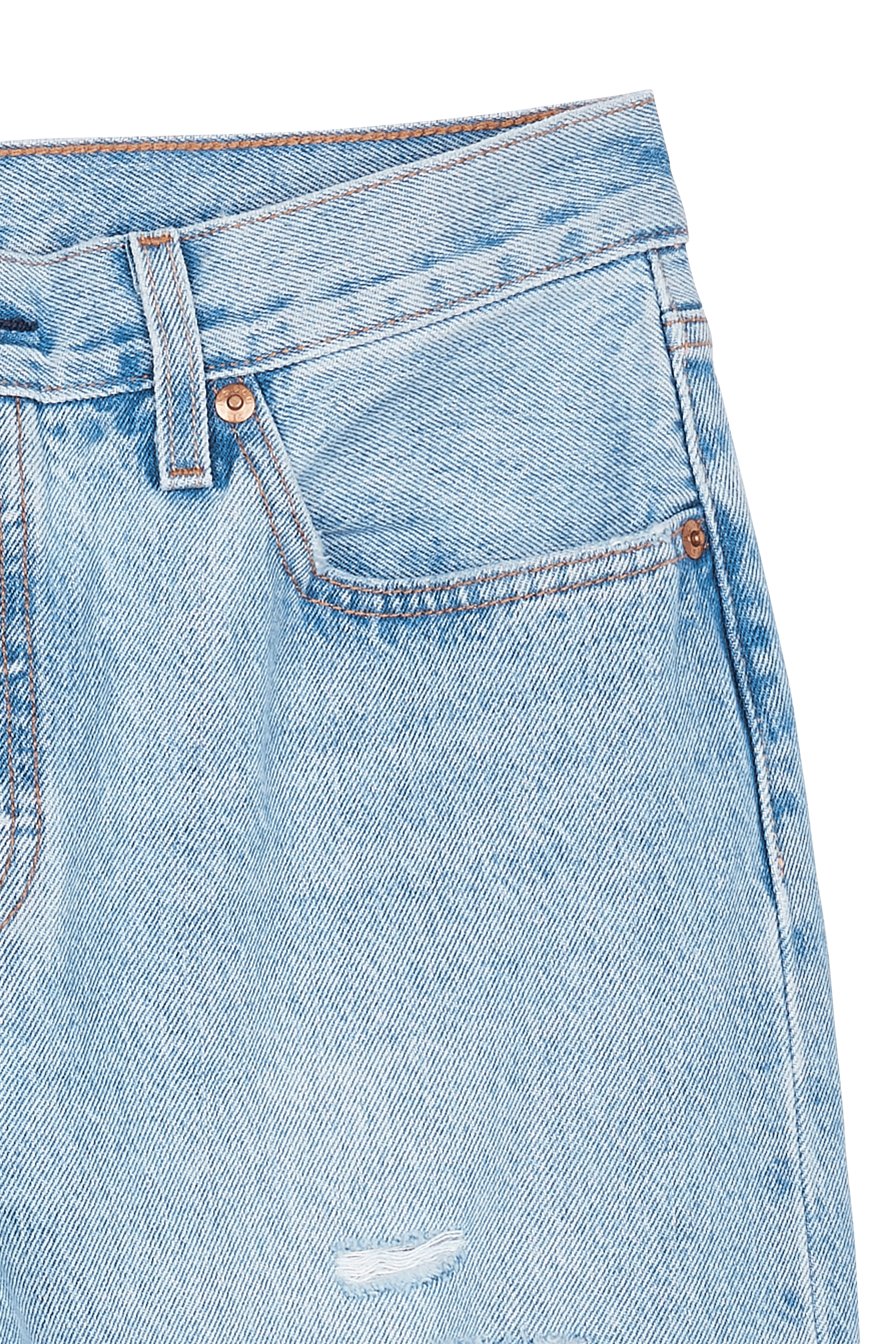 Jean droit en coton  Bleu