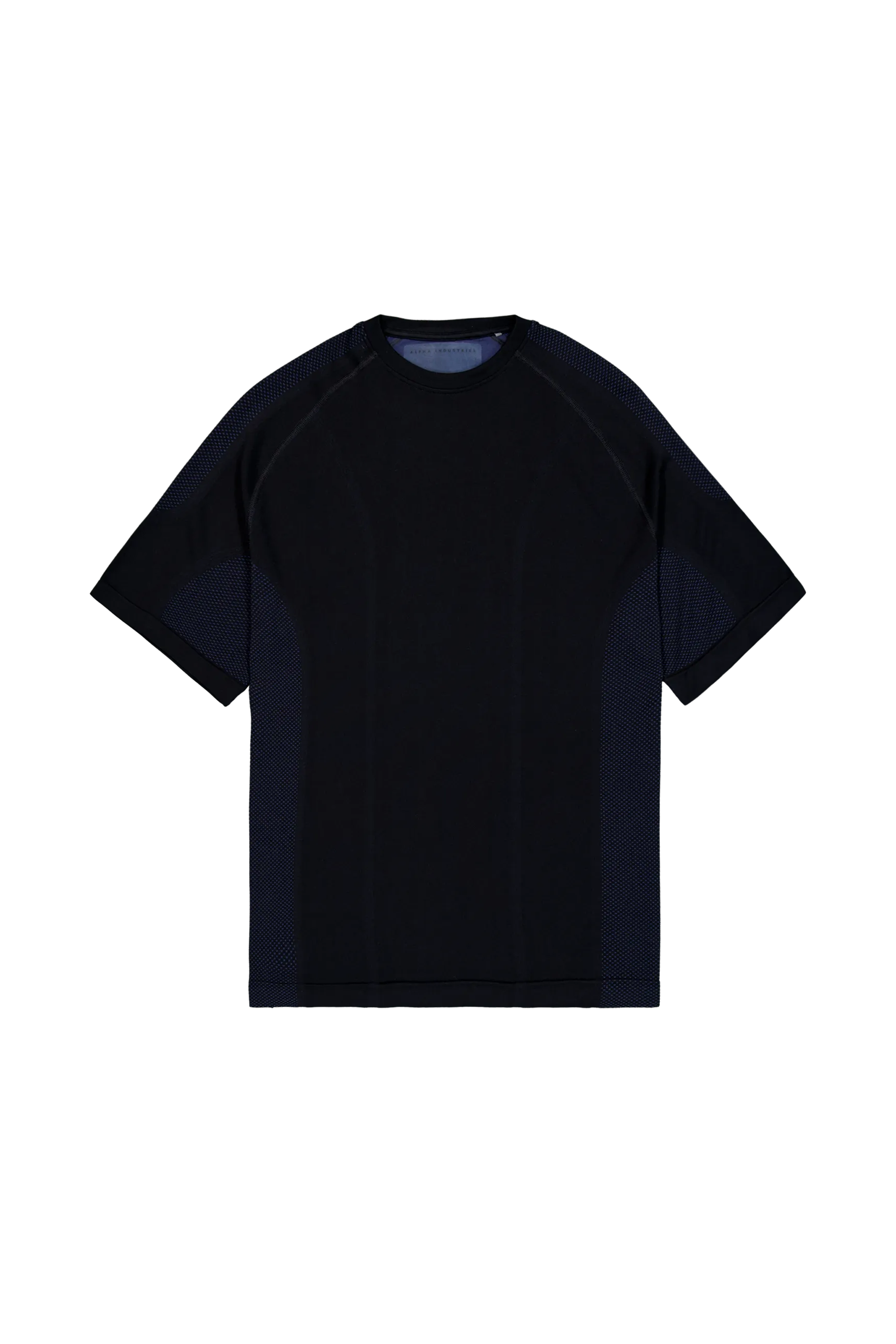 Regular-fit round-neck cotton T-shirt Black
