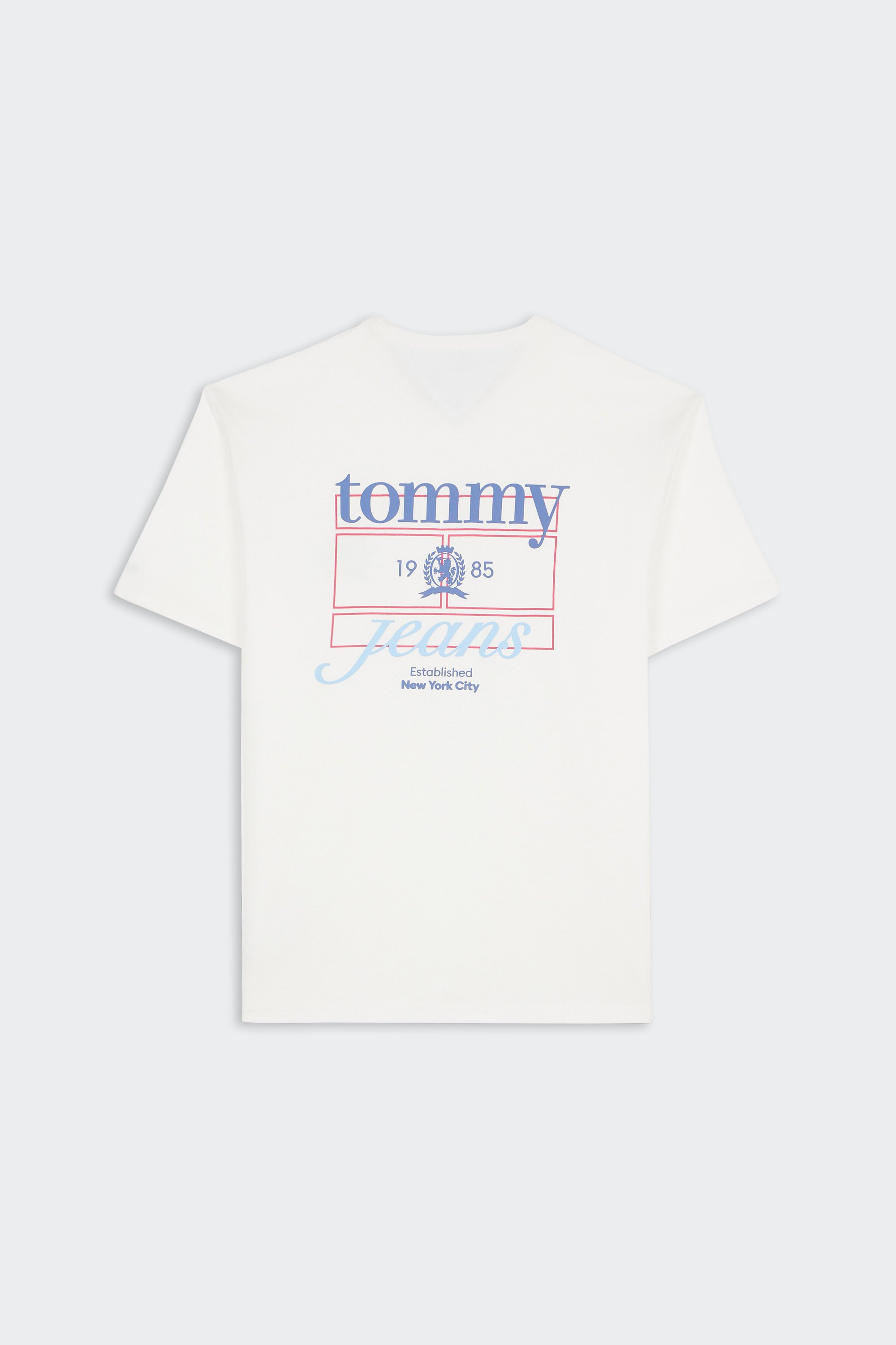 Regular-fit round-neck cotton T-shirt | White by TOMMY JEANS Regular-fit round-neck cotton T-shirt White